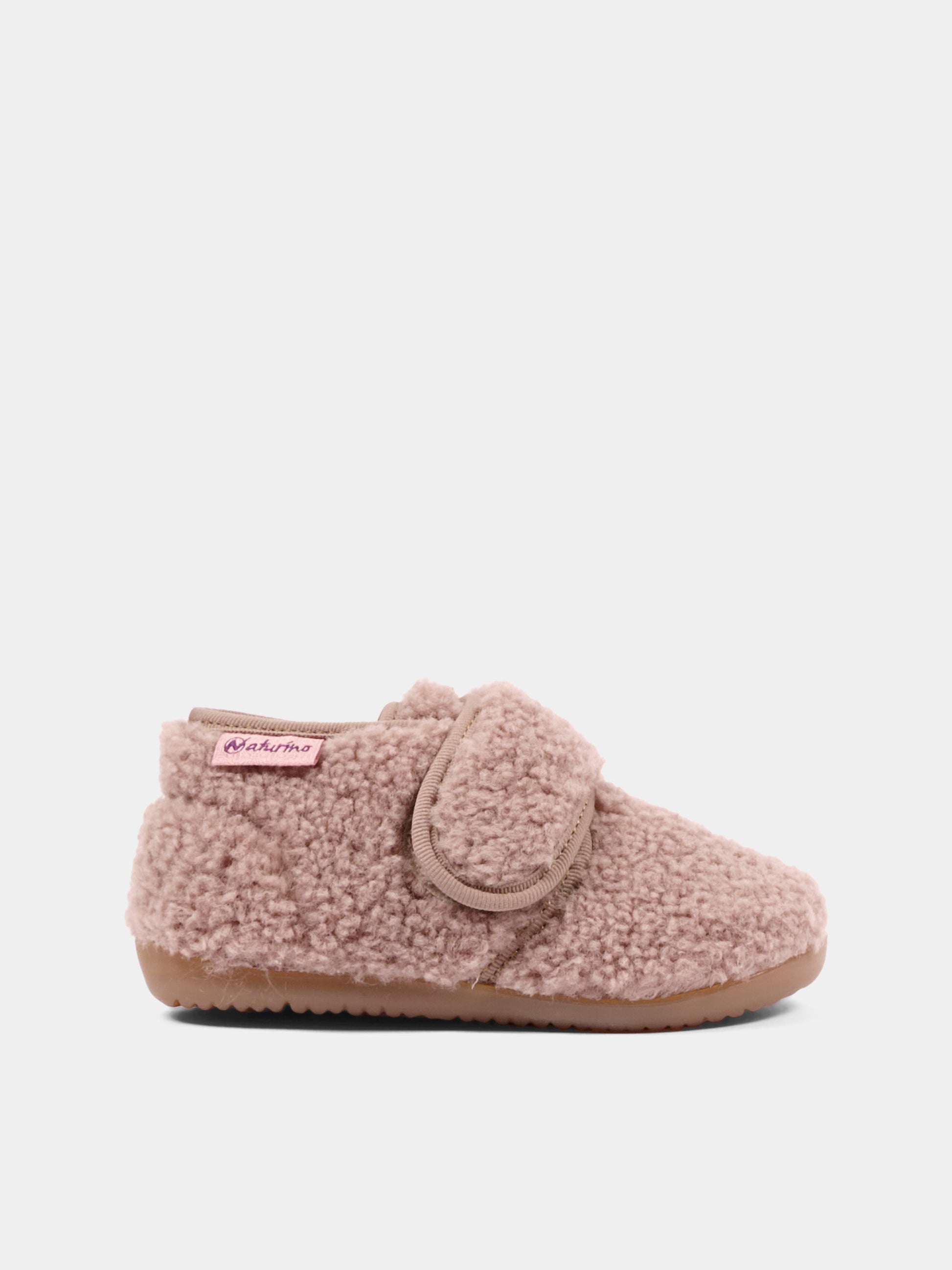 Pantofole rosa per neonata con strappo,Naturino,001 4000673 55 0M01