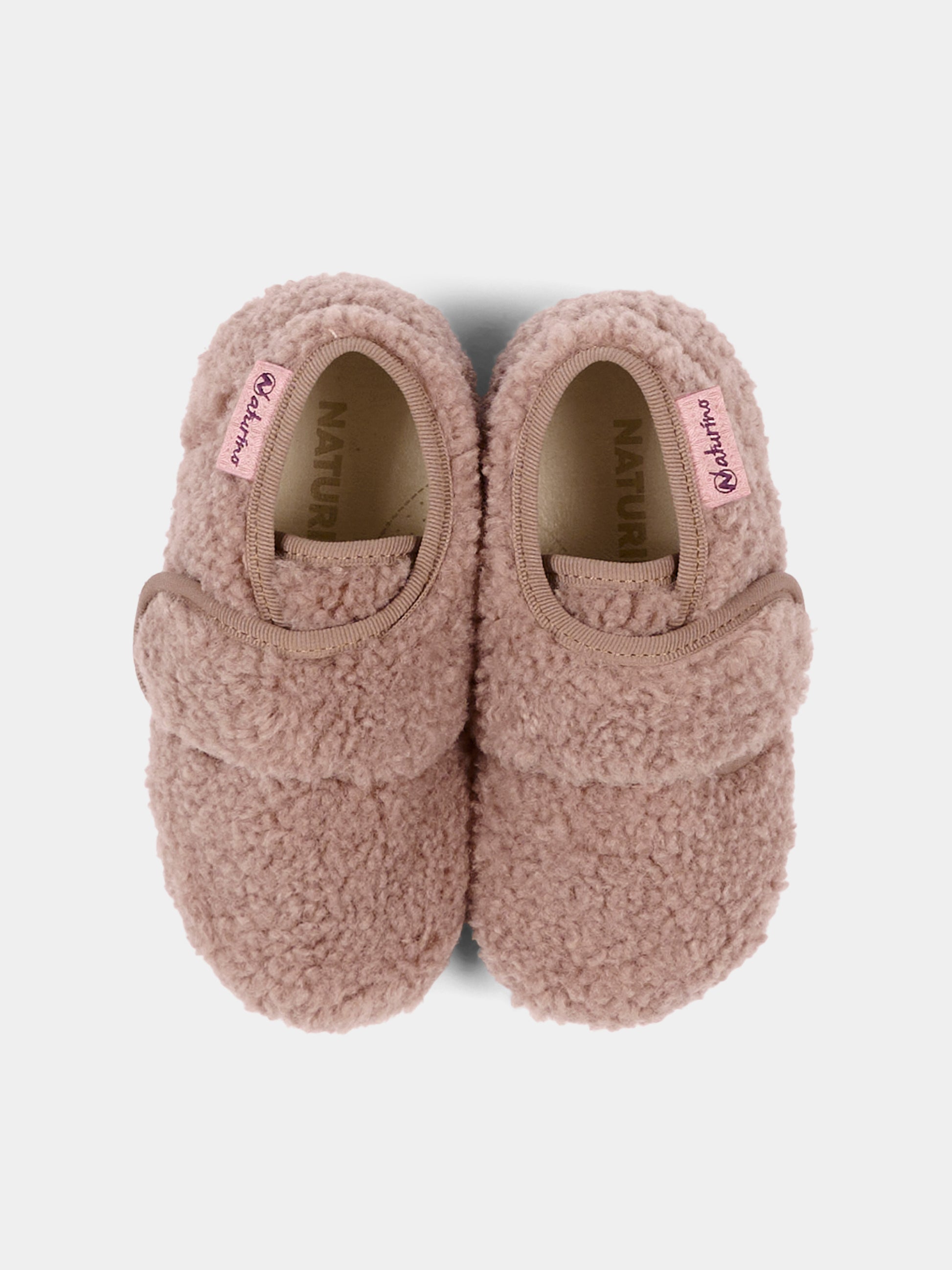 Pantofole rosa per neonata con strappo,Naturino,001 4000673 55 0M01