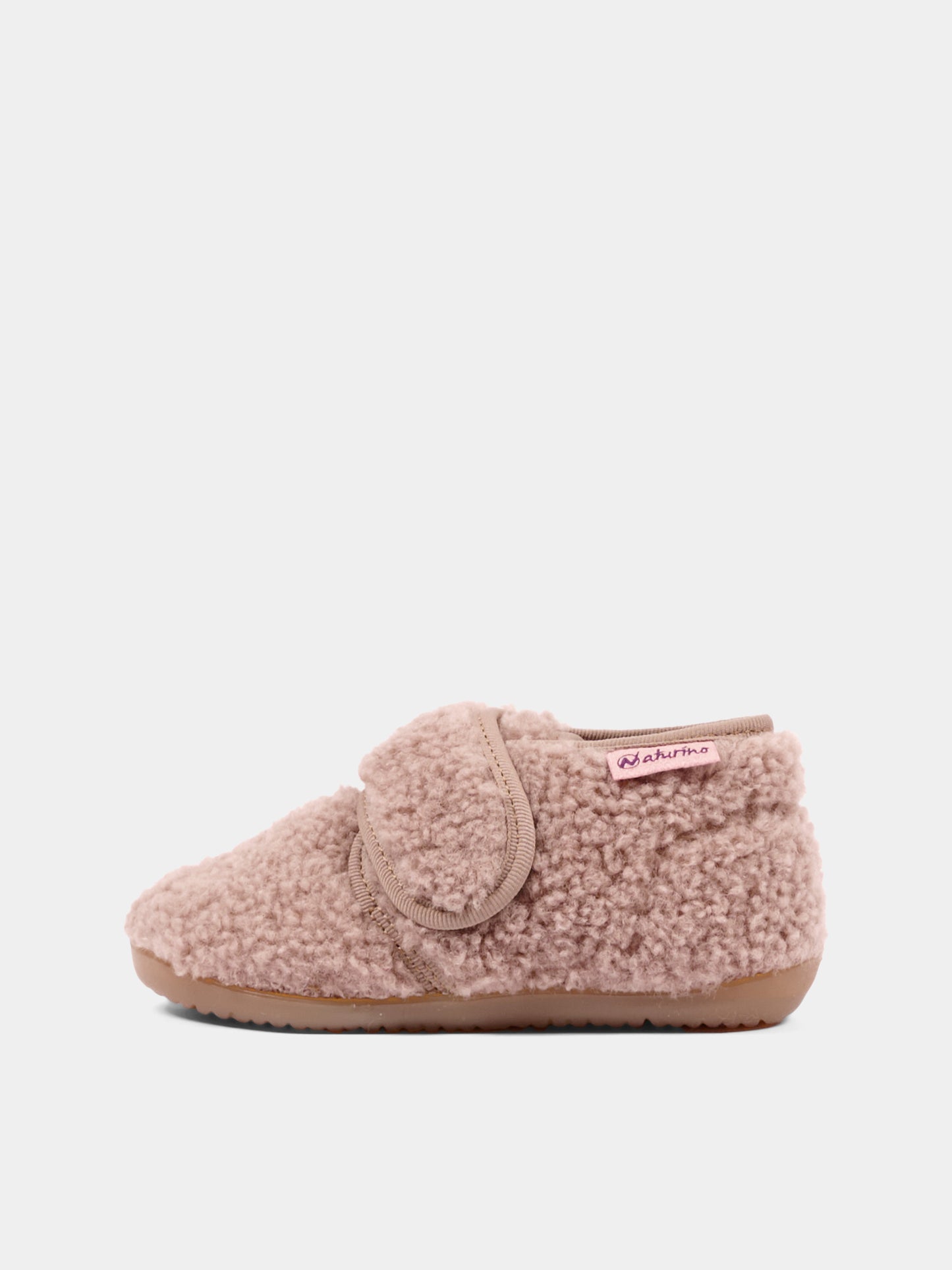 Pantofole rosa per neonata con strappo,Naturino,001 4000673 55 0M01
