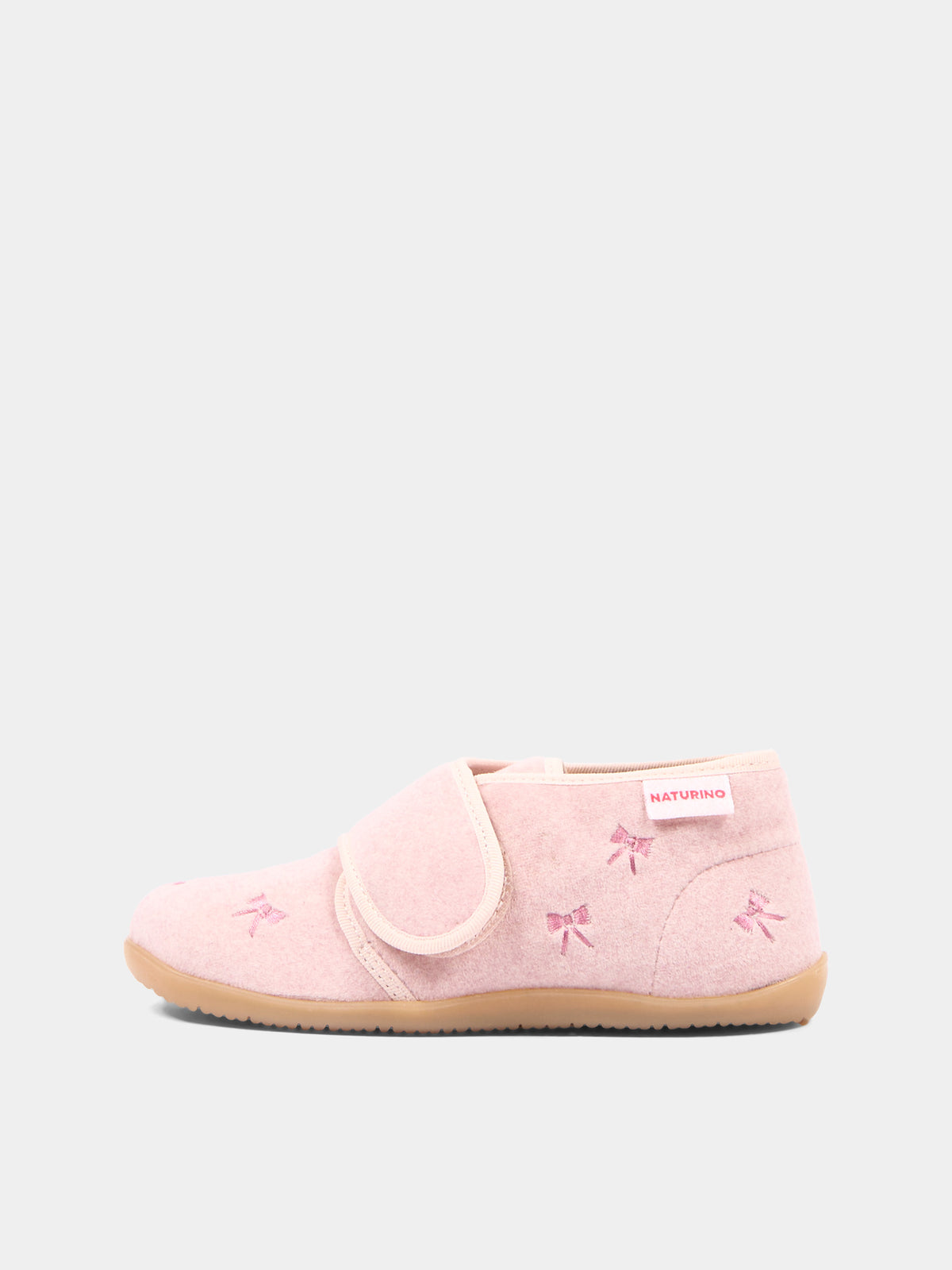 Pantofole rosa per bambina con fiocchi,Naturino,001 4000732 01 0M02