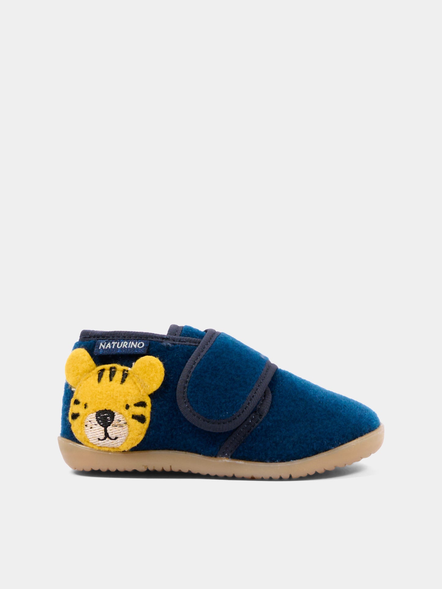 Pantofole blu per neonato con tigre,Naturino,001 4000736 01 0C01