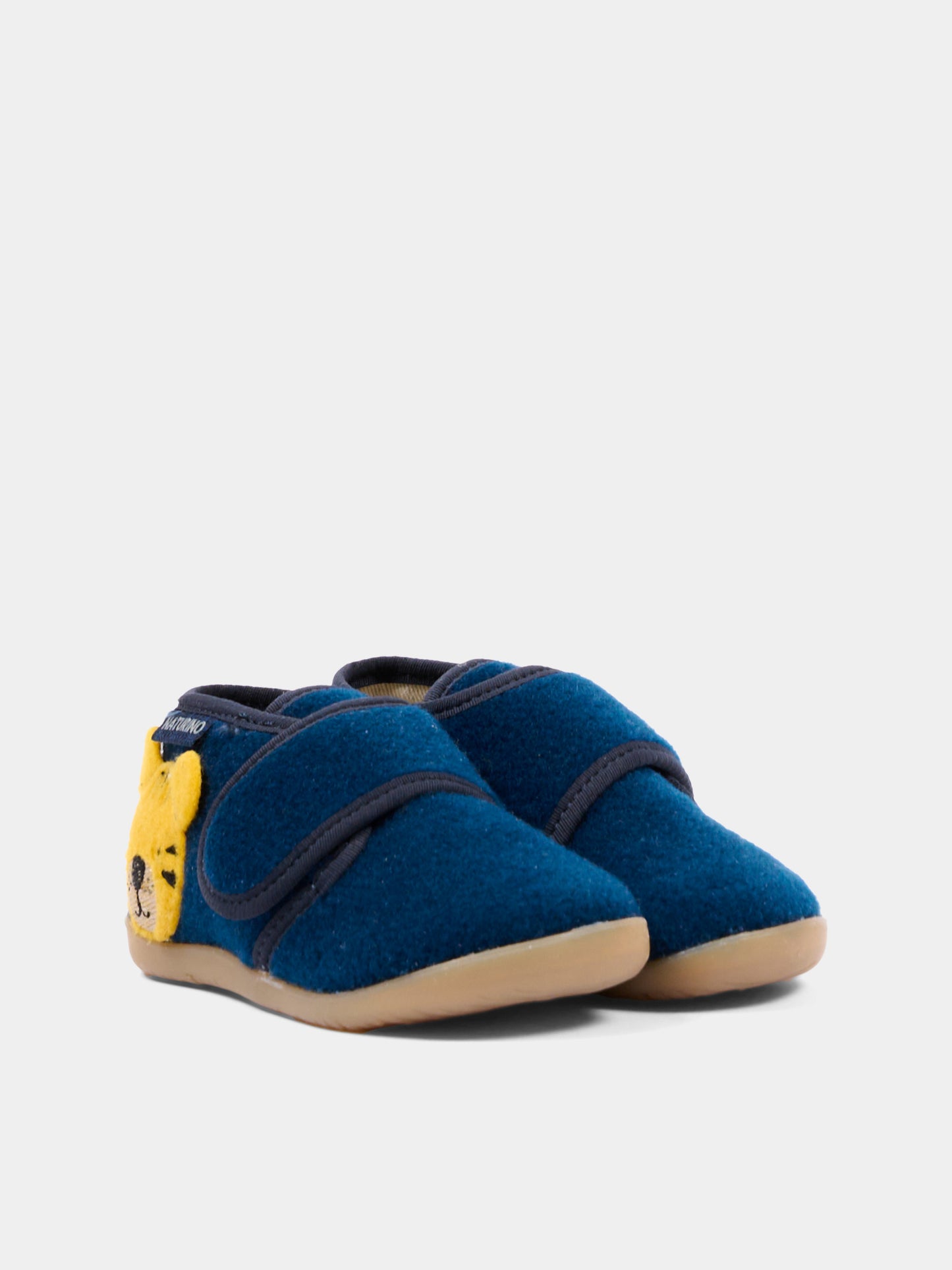 Pantofole blu per neonato con tigre,Naturino,001 4000736 01 0C01
