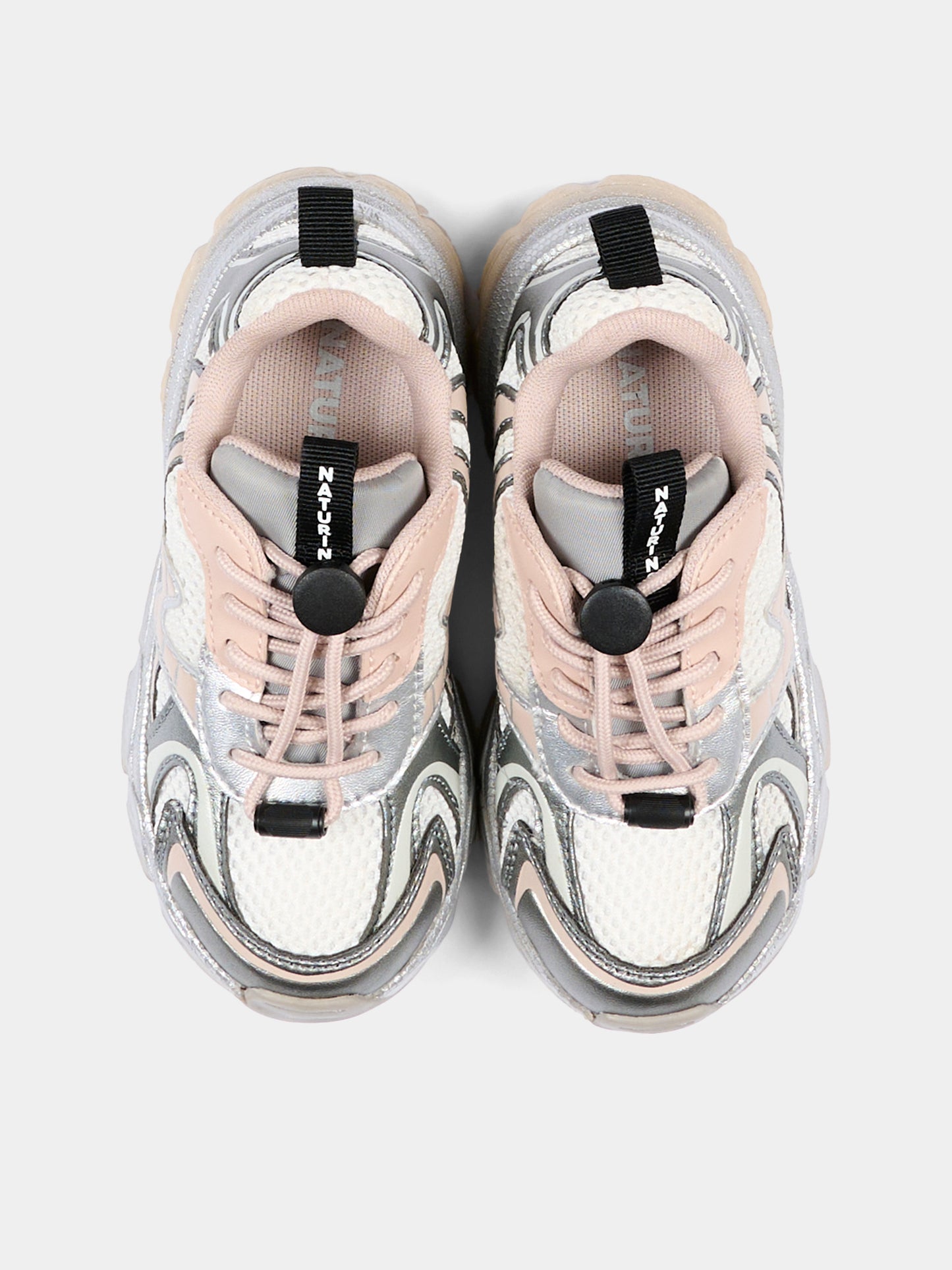 Sneakers argento per bambina,Naturino,001 2019091 09 1Q15