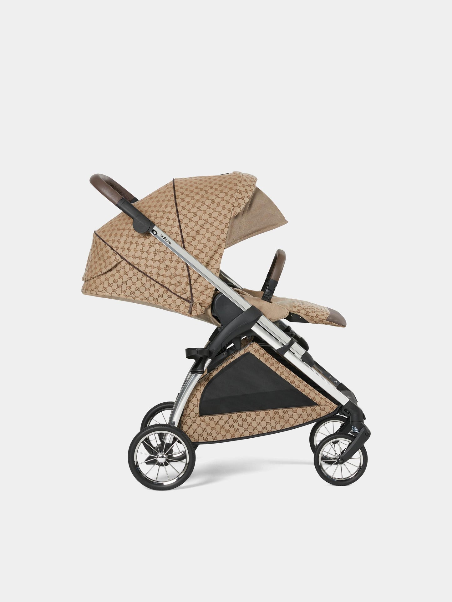 Passeggino beige per neonati con monogram GG,Gucci Kids,770106 FACO7 9758