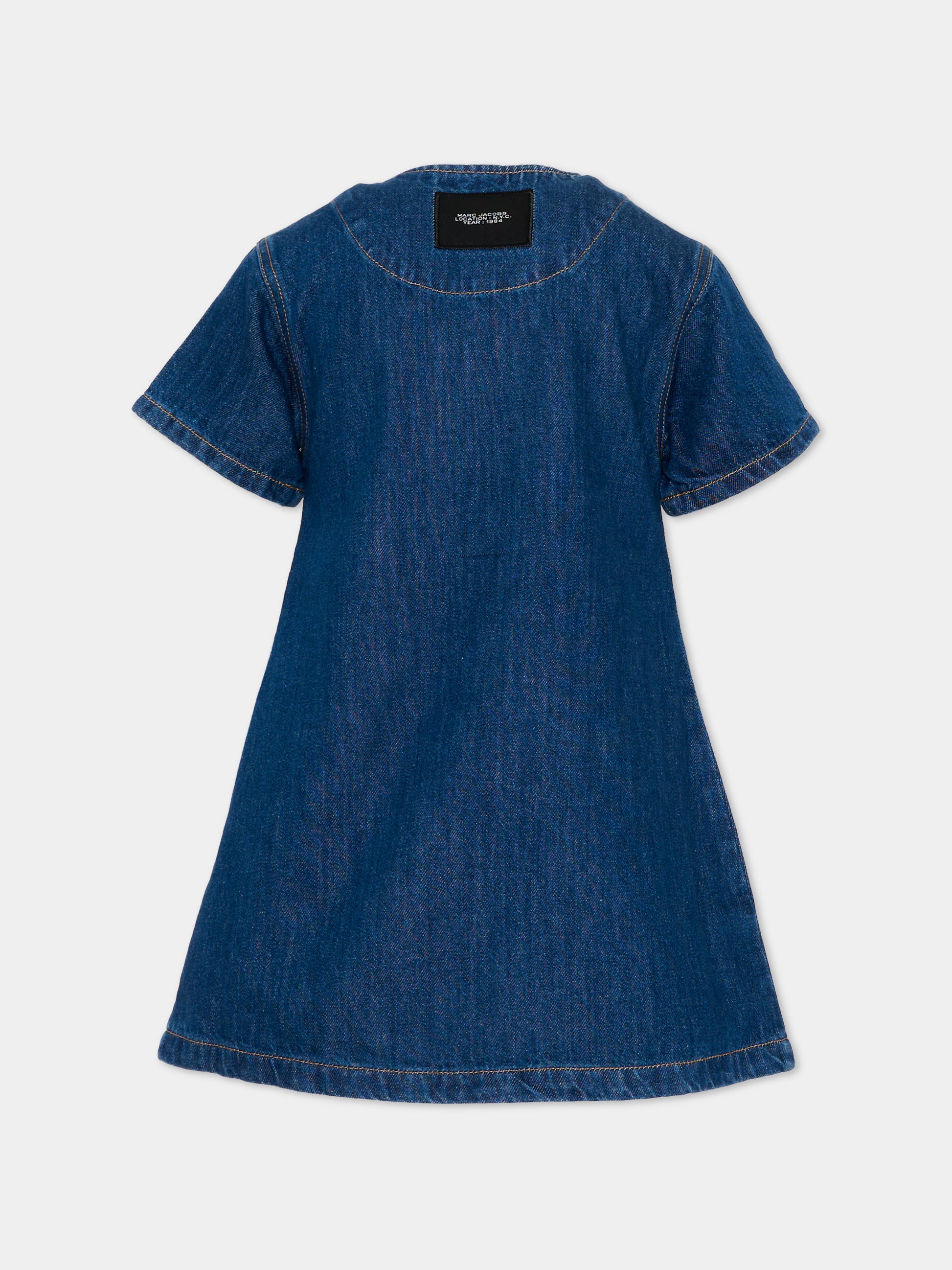 Vestito denim per bambina con fiori,Marc Jacobs,W60720 Z10
