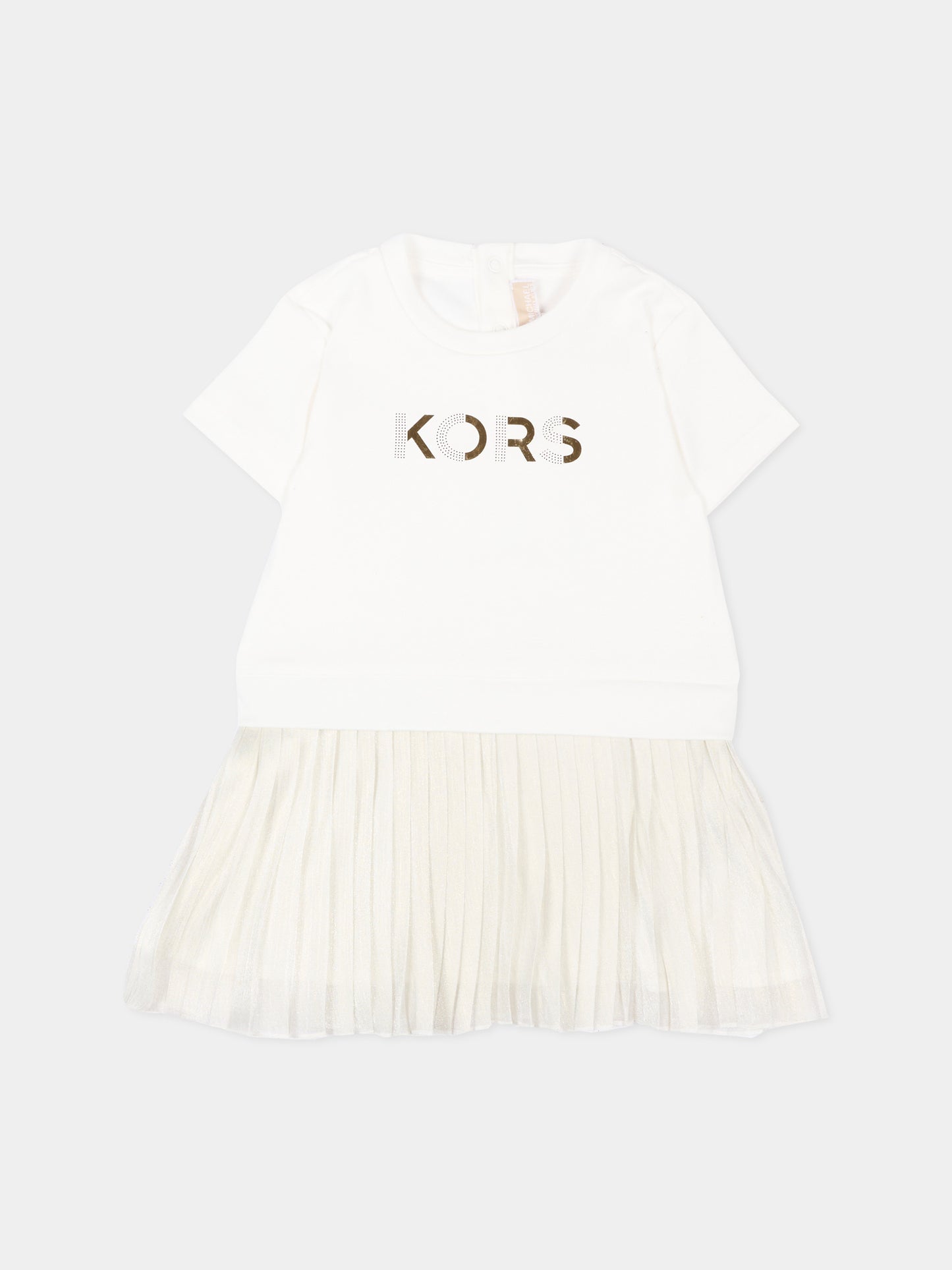 Abito bianco per neonata,Michael Kors,R30553 Z99