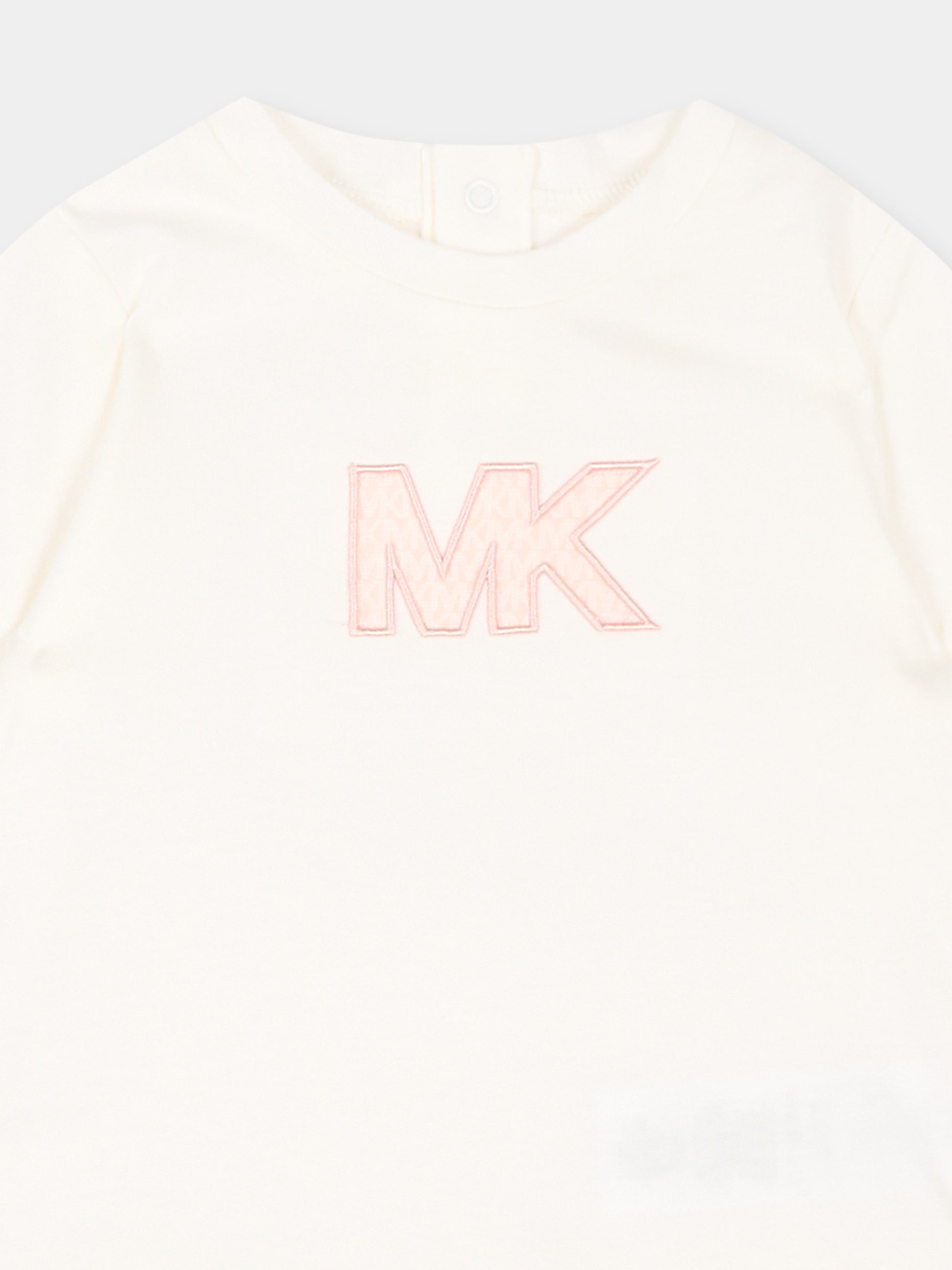 Completo sportivo rosa per neonata con logo,Michael Kors,R30547 46M