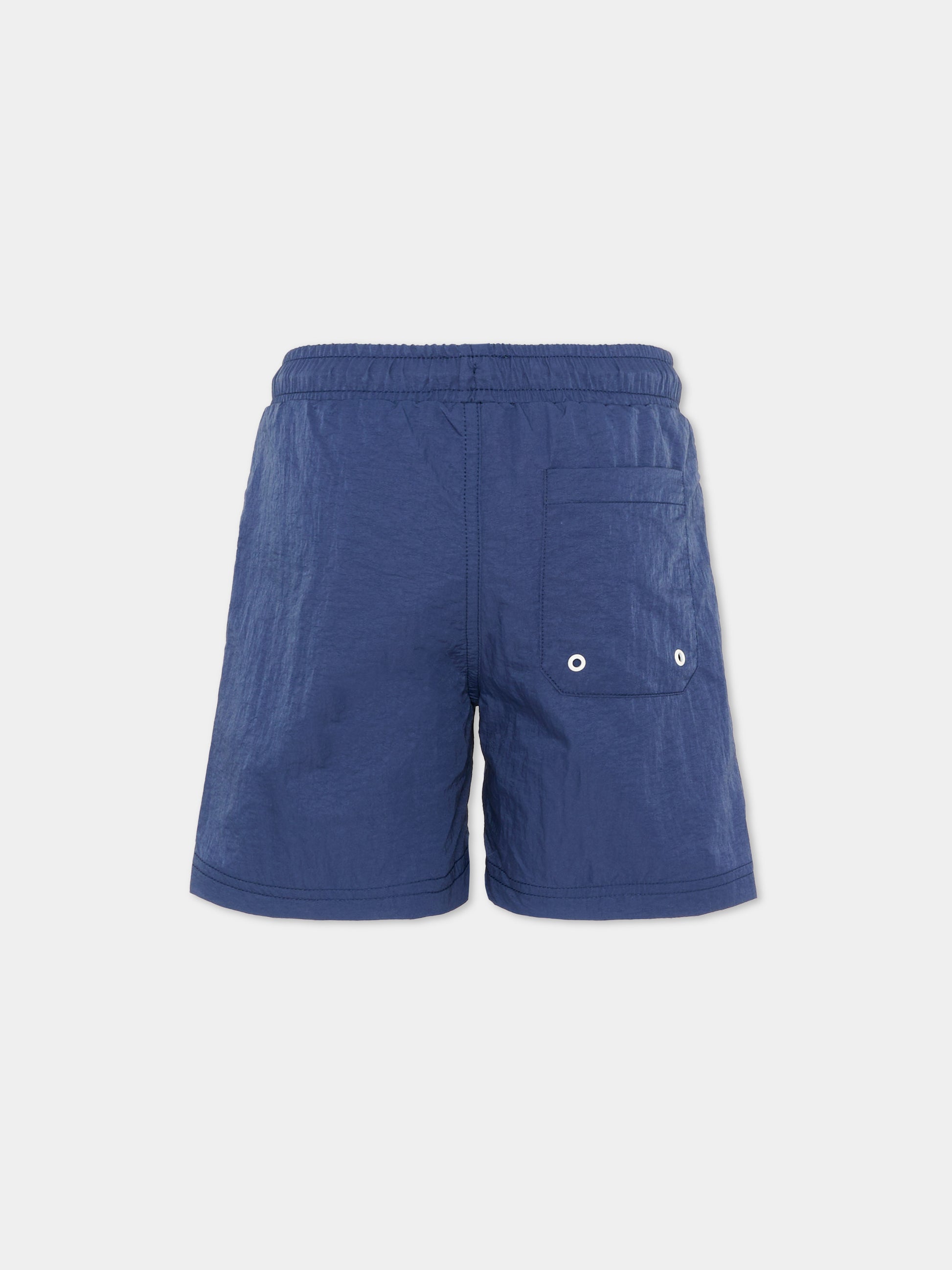 Boxer mare blu per bambino con logo,Timberland,T60830 805