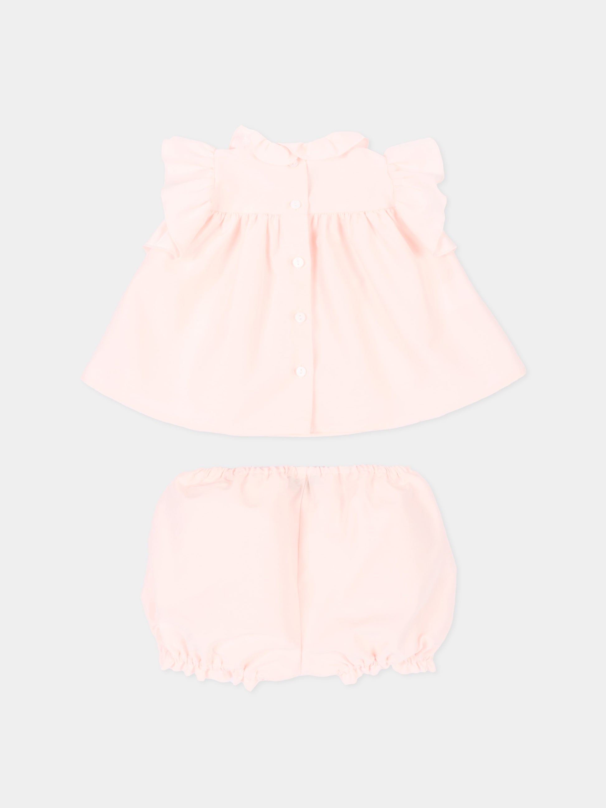 Completo elegante rosa per neonata,Little Bear,3210 ROSA