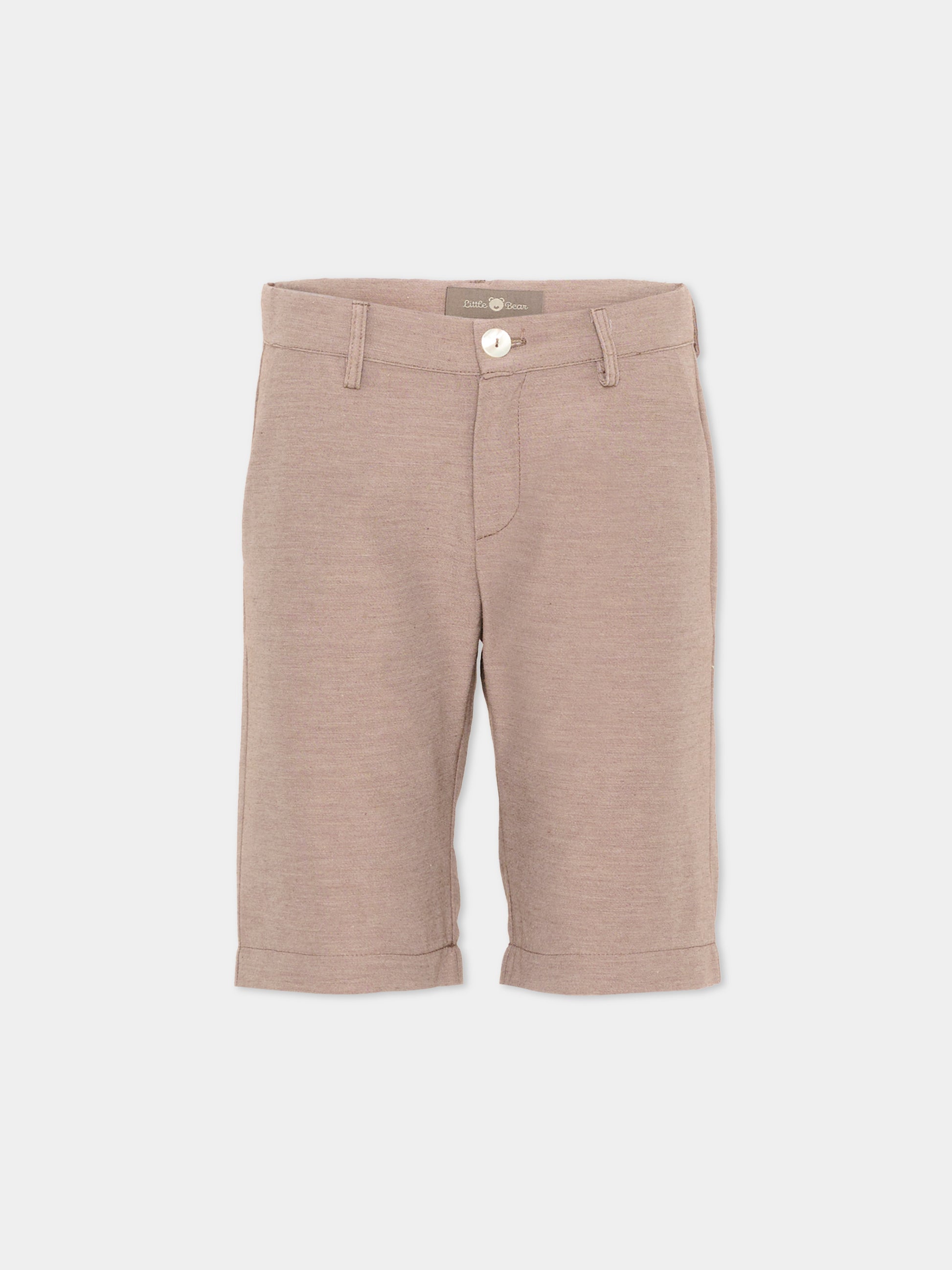 Pantaloni marroni per bambini,Little Bear,3215 CACAO