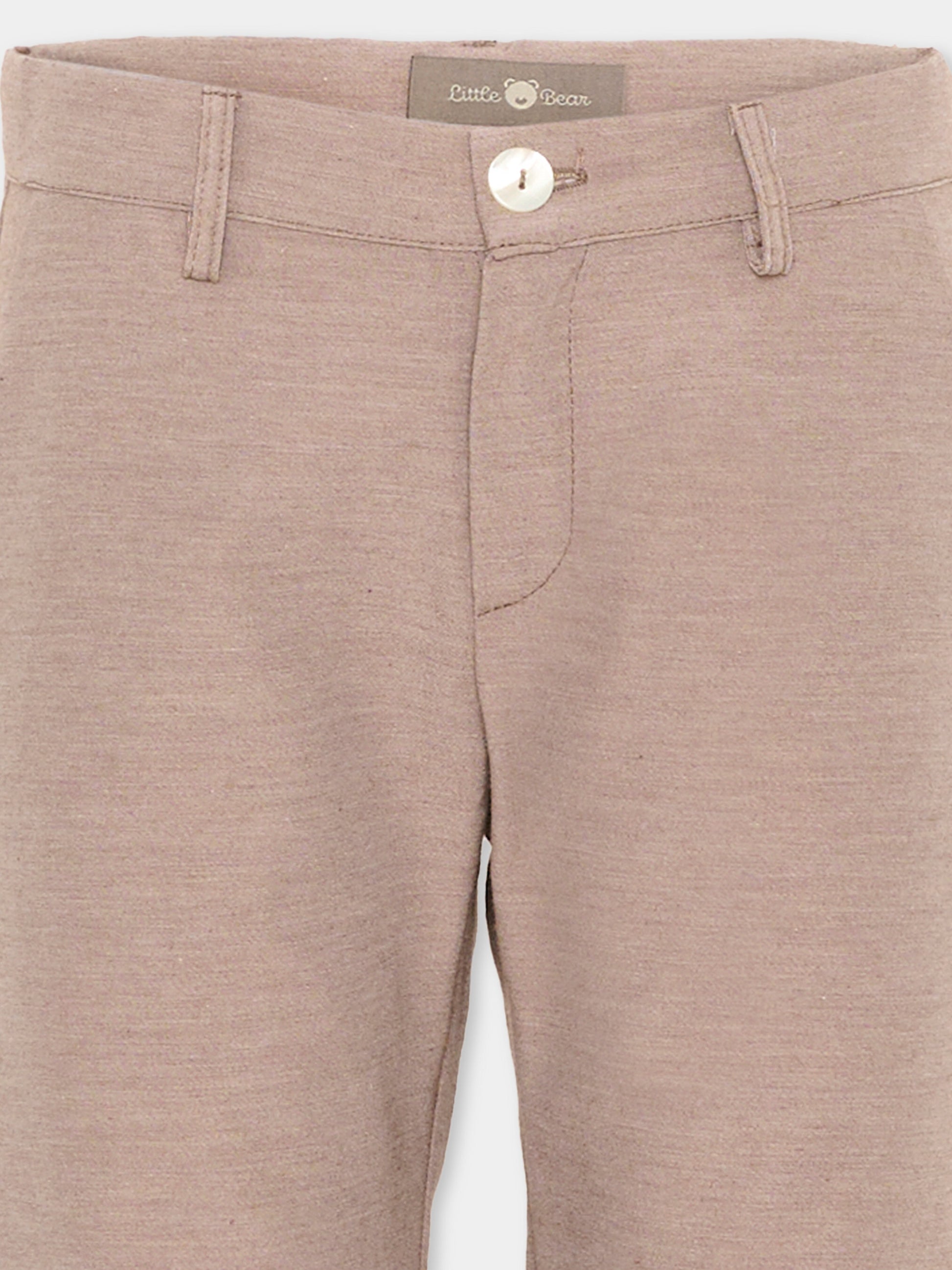 Pantaloni marroni per bambini,Little Bear,3215 CACAO