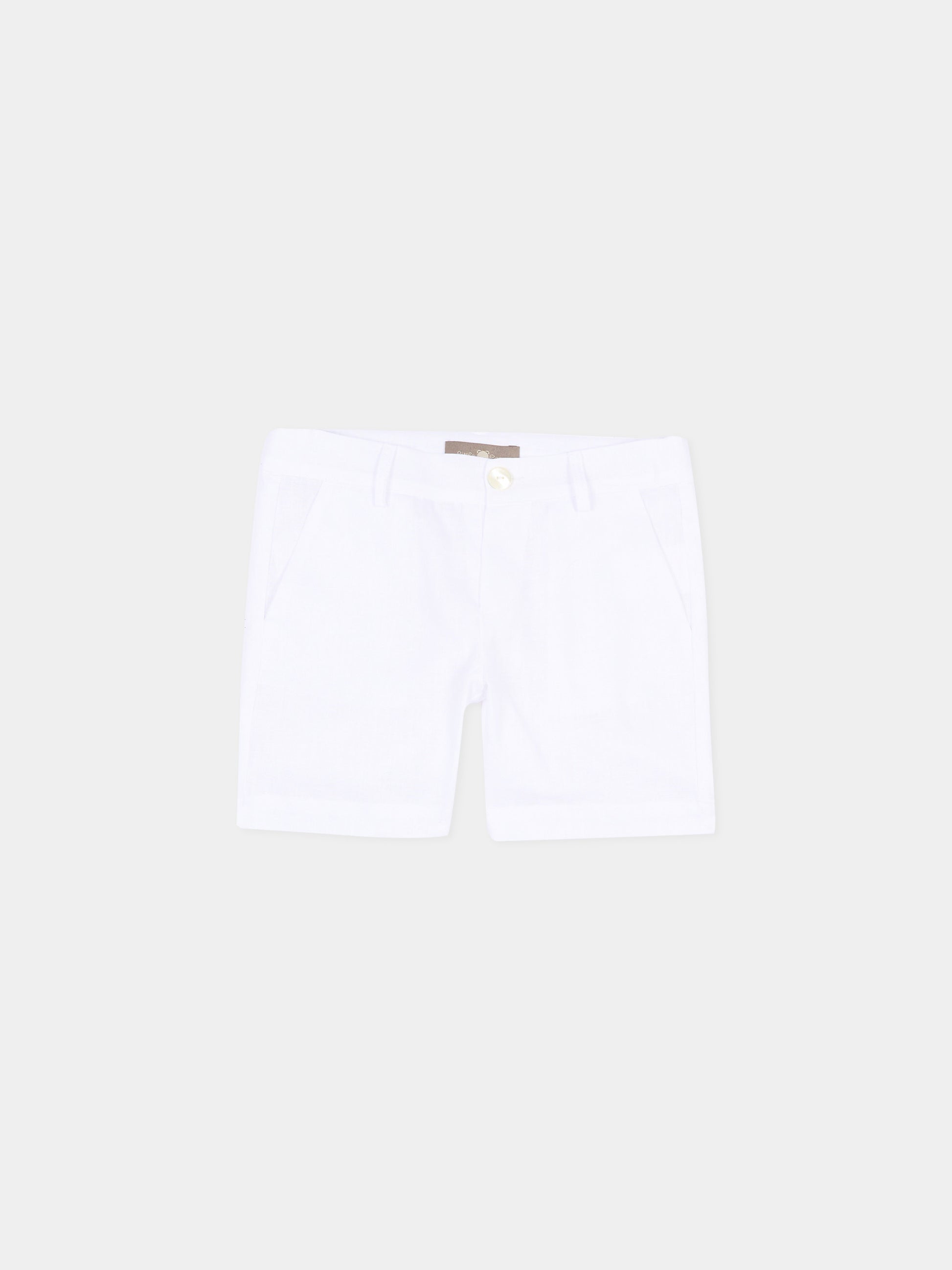 Pantaloni casual bianchi per neonato,Little Bear,3236 BIANCO