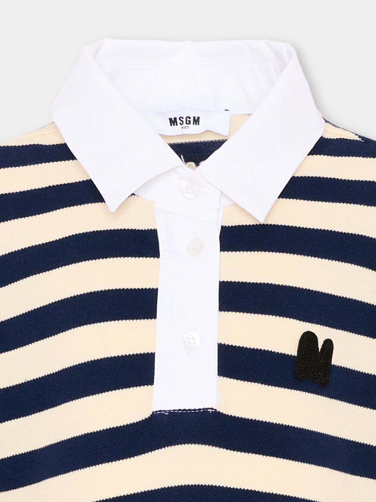 Vestito blu a righe per bambina,Msgm Kids,S6MSJGDR168 MS072