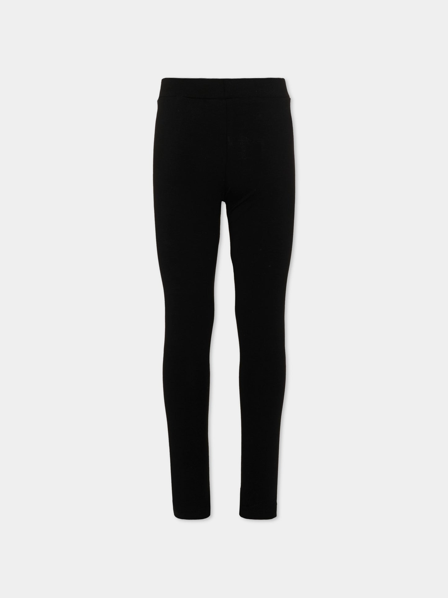 Leggings nero con logo per bambina,Msgm Kids,S6MSJGLG067 110/88