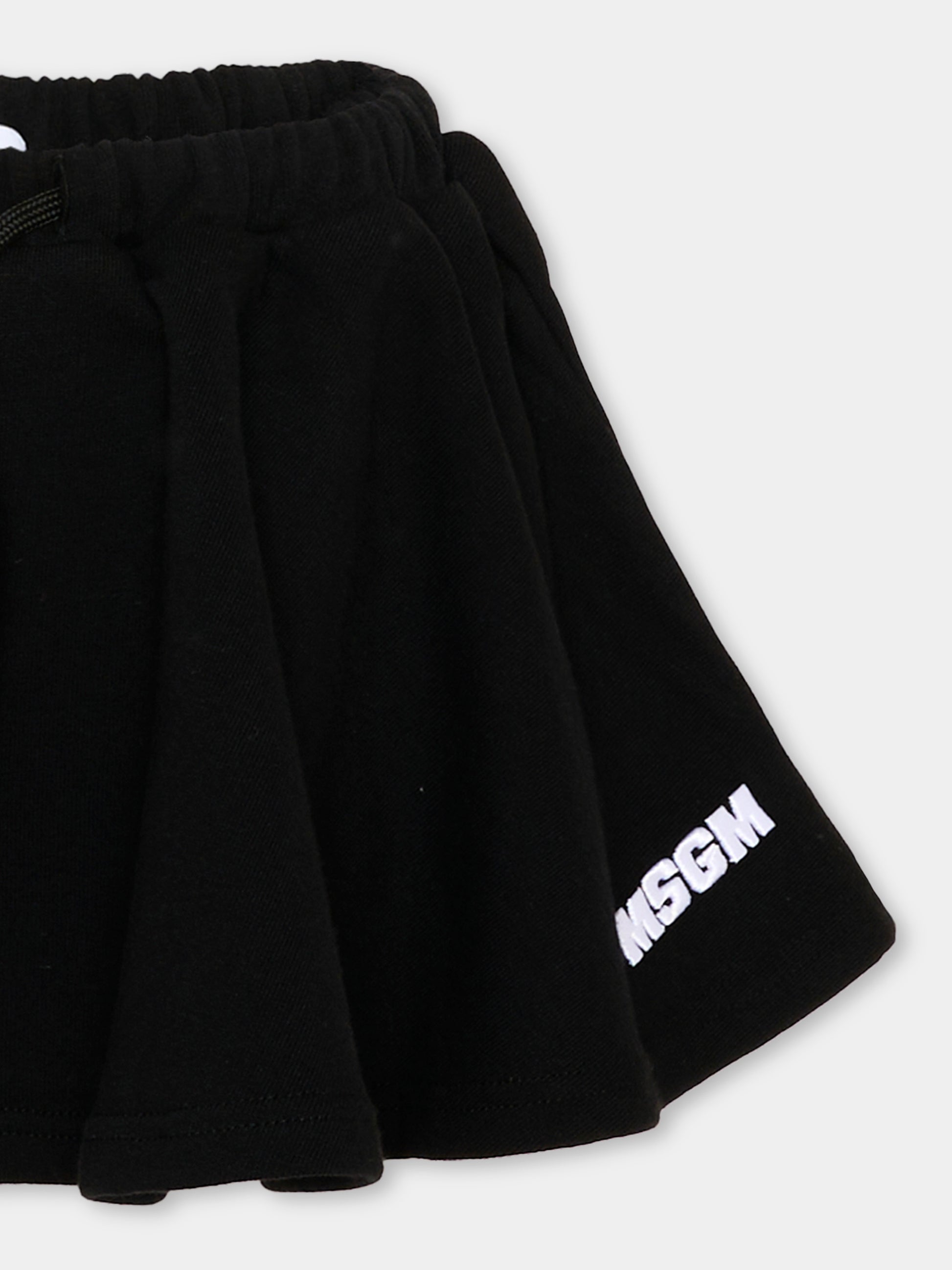 Gonna nera per bambina,Msgm Kids,S6MSJGST075 110