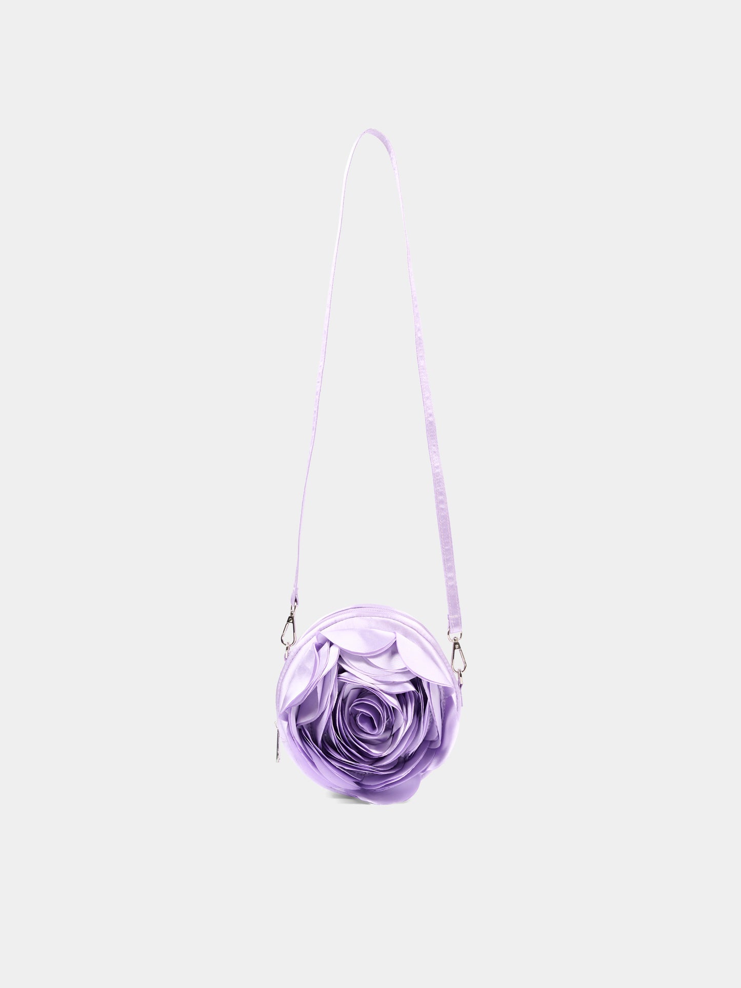 Borsa elegante lilla per bambina con fiore,Monnalisa,19G011 7066 0065
