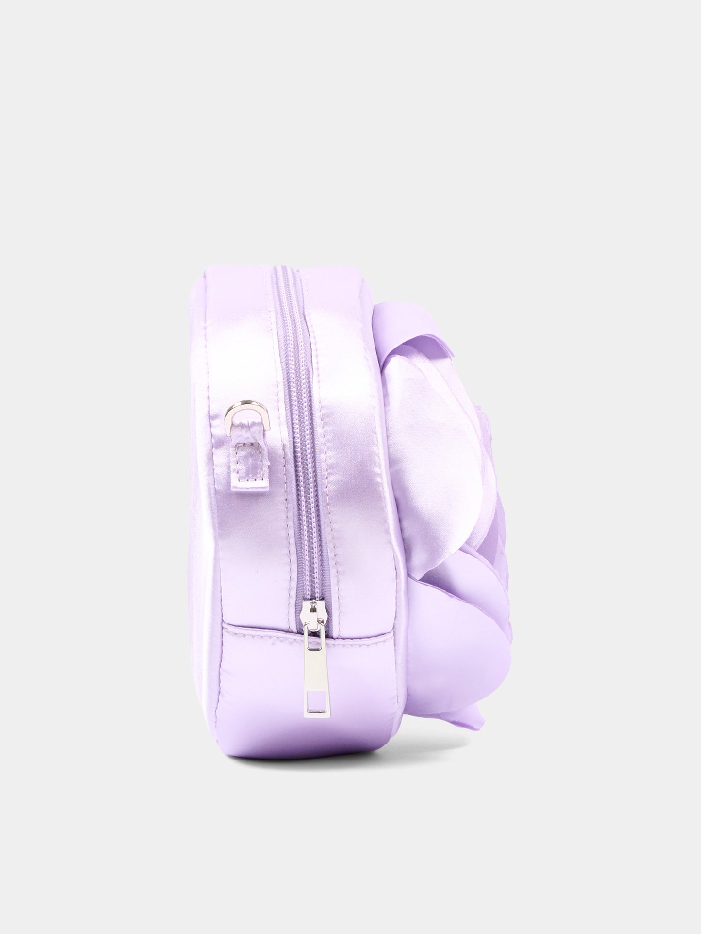 Borsa elegante lilla per bambina con fiore,Monnalisa,19G011 7066 0065