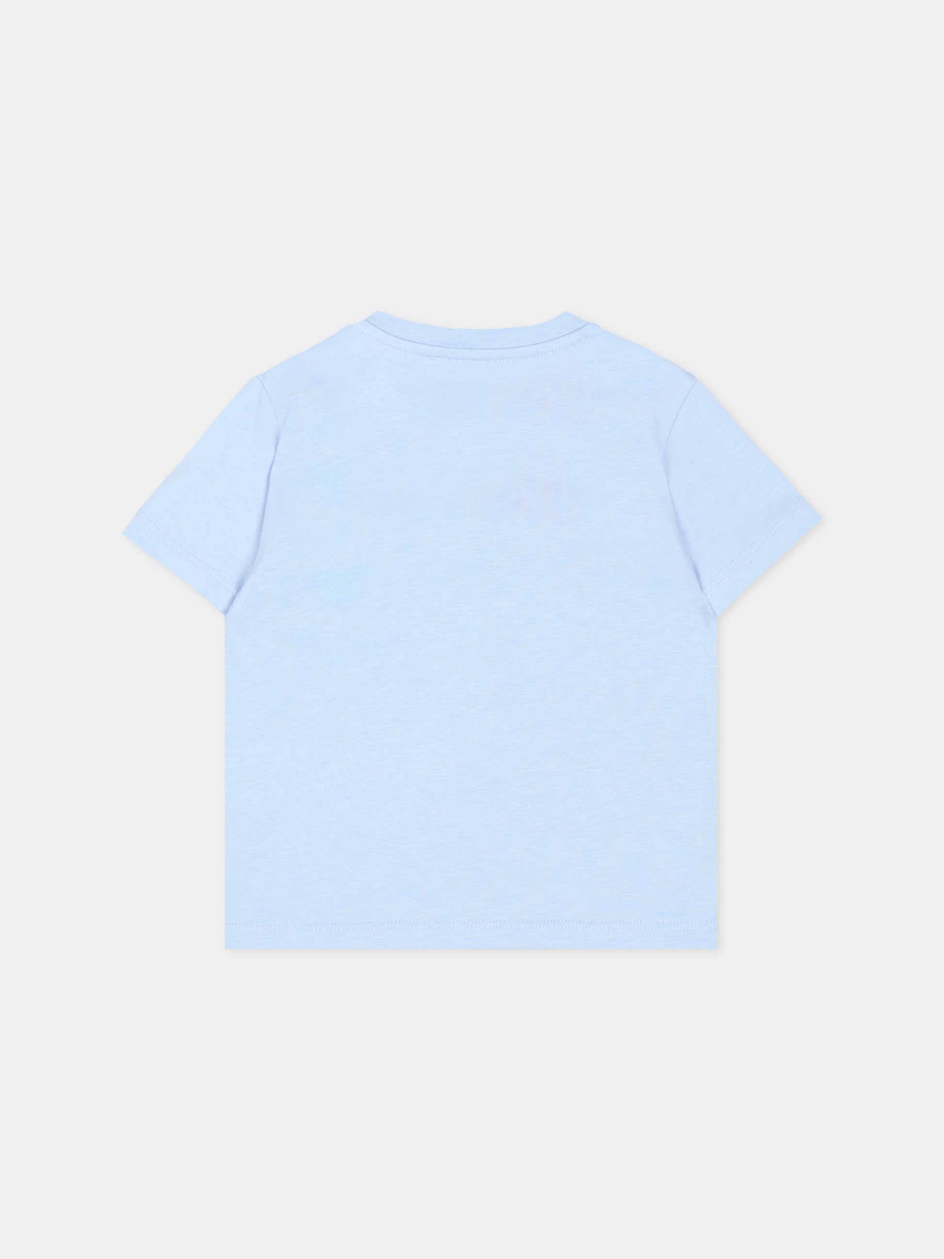 T-Shirt azzurra per neonata con logo,Etro,GY8521 Z3672 602