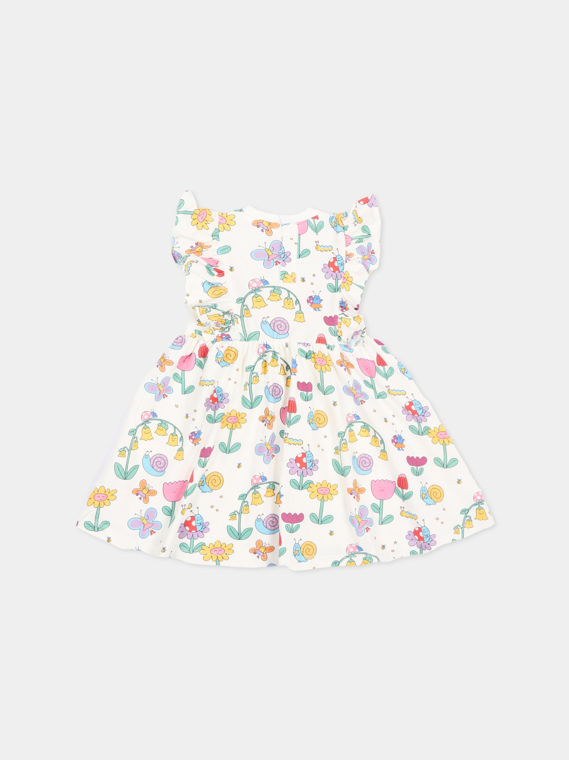 Vestito avorio per neonata con stampa,Stella Mccartney Kids,TY1011 Z3574 101MC
