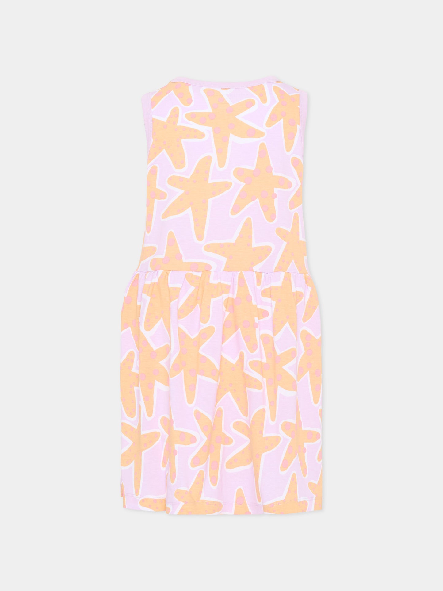Vestito lilla per bambina con stelle marine,Stella Mccartney Kids,TY1B52 Z3432 539MC