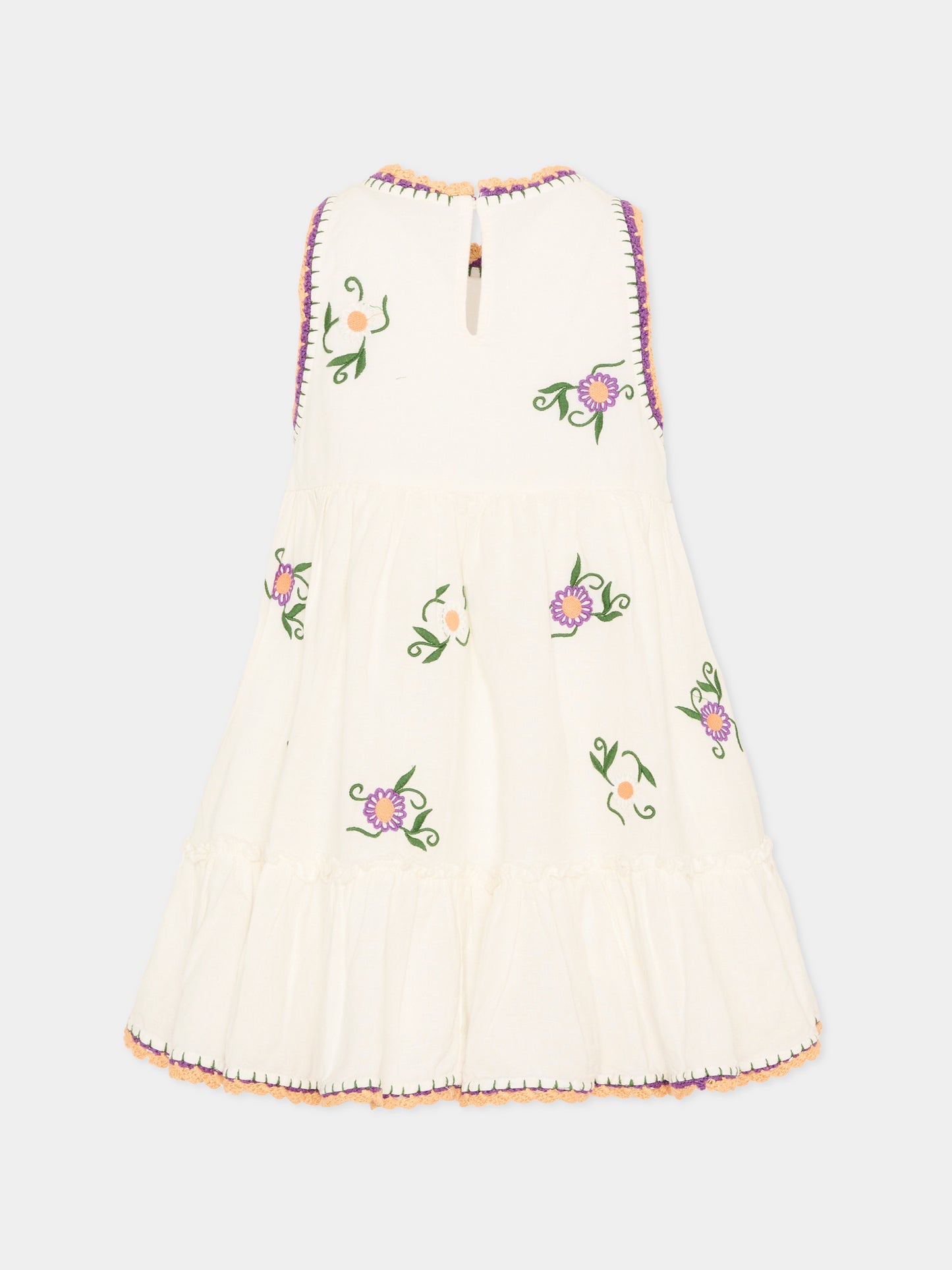 Abito avorio per bambina con ricami,Stella Mccartney Kids,TY1E62 Z0138 101