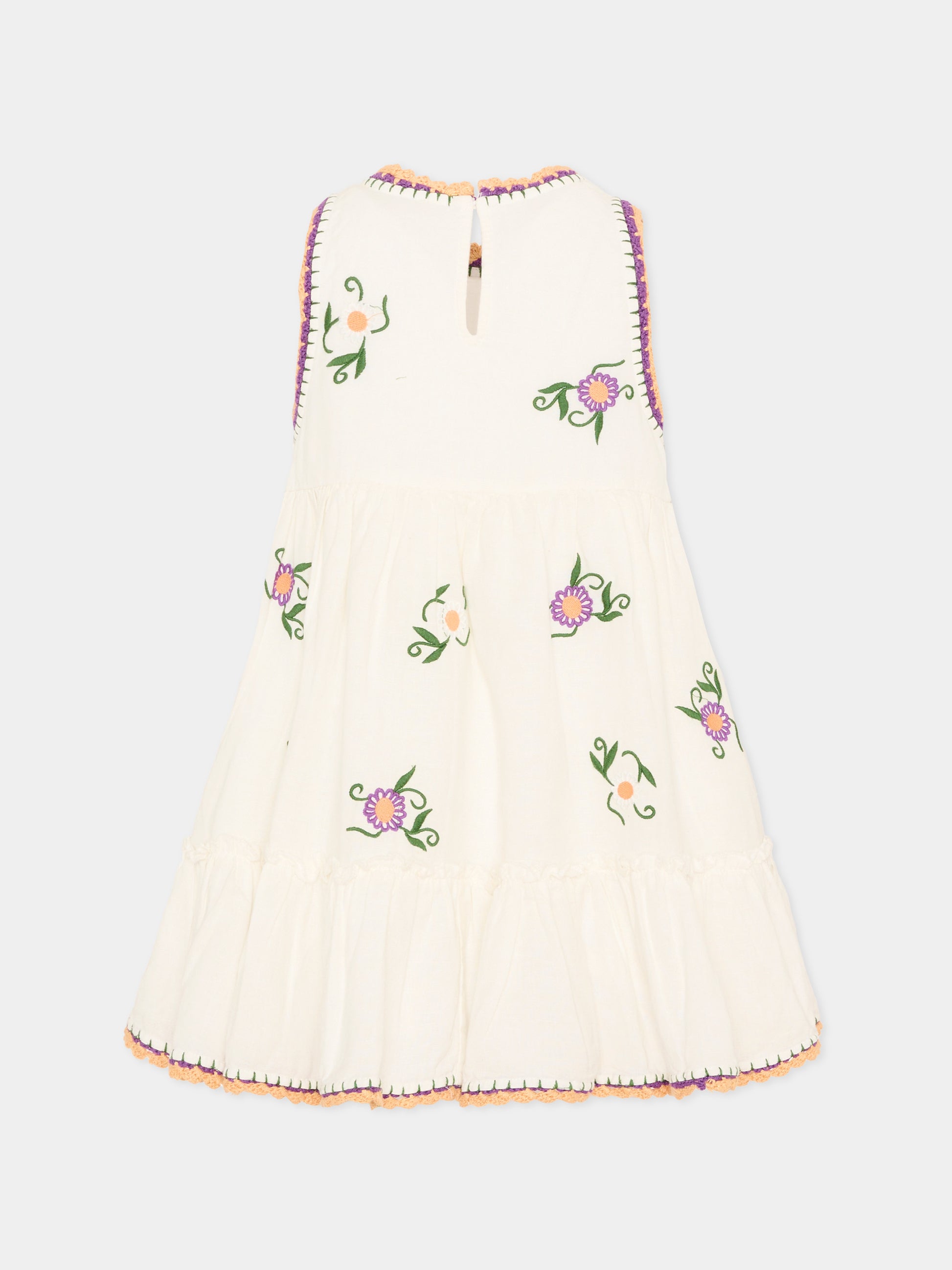Abito avorio per bambina con ricami,Stella Mccartney Kids,TY1E62 Z0138 101