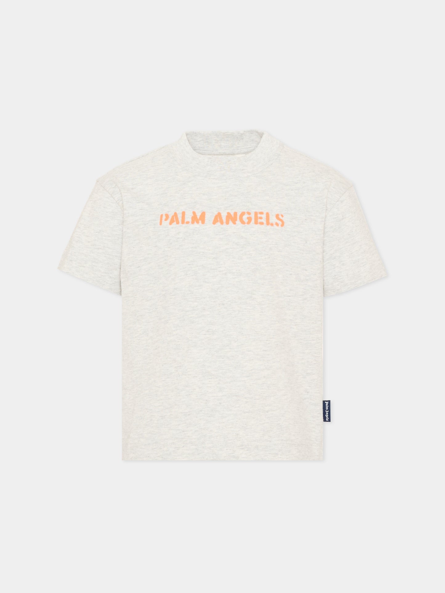 T-Shirt grigia per bambino con logo,Palm Angels,PBAA003S26JER007 101