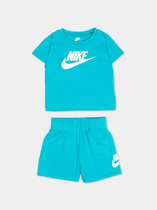 Completo sportivo azzurro per neonato,Nike,66L596 BA2