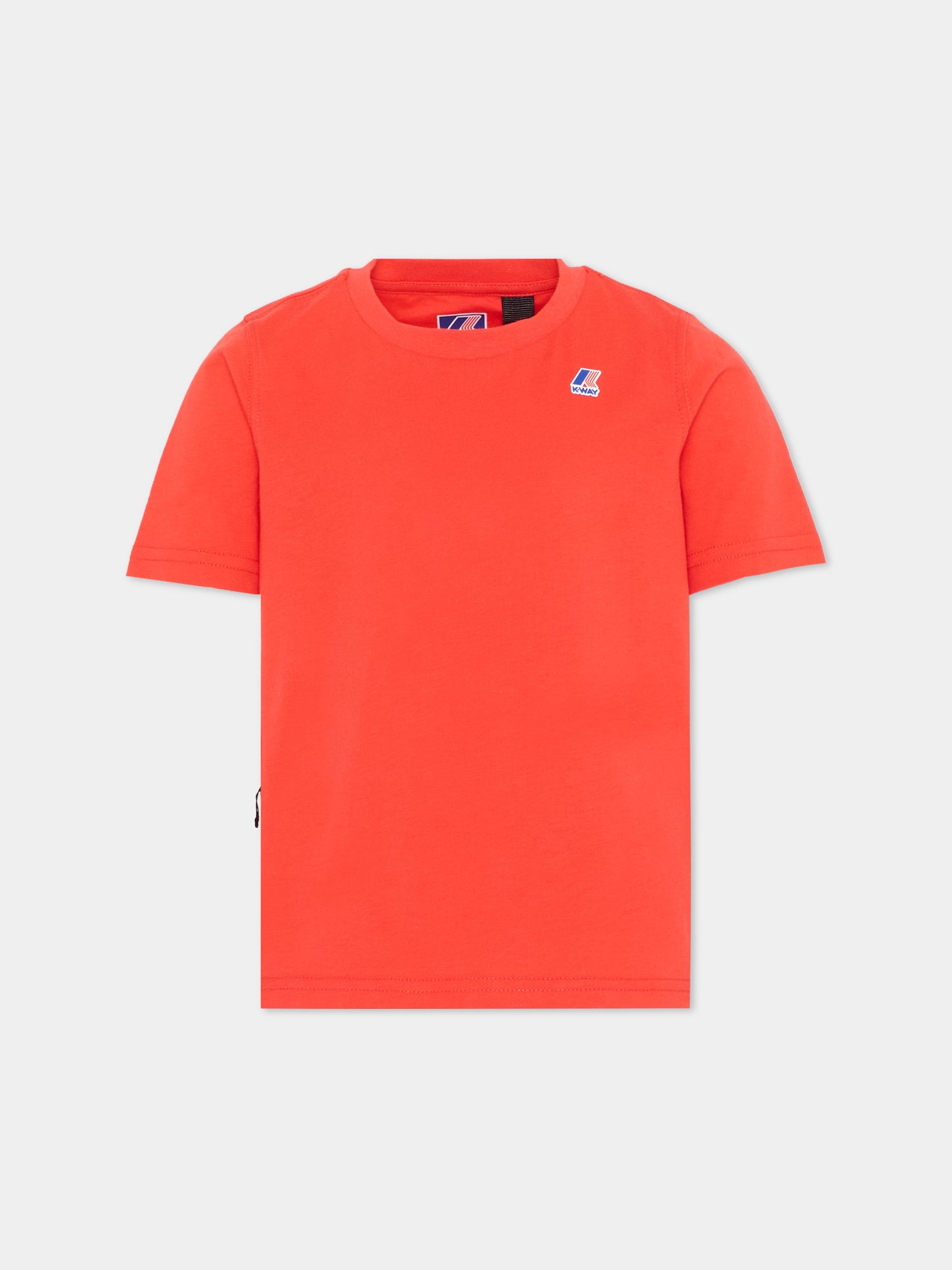 T-shirt rossa per bambini con logo,K-way,K7133YW B04