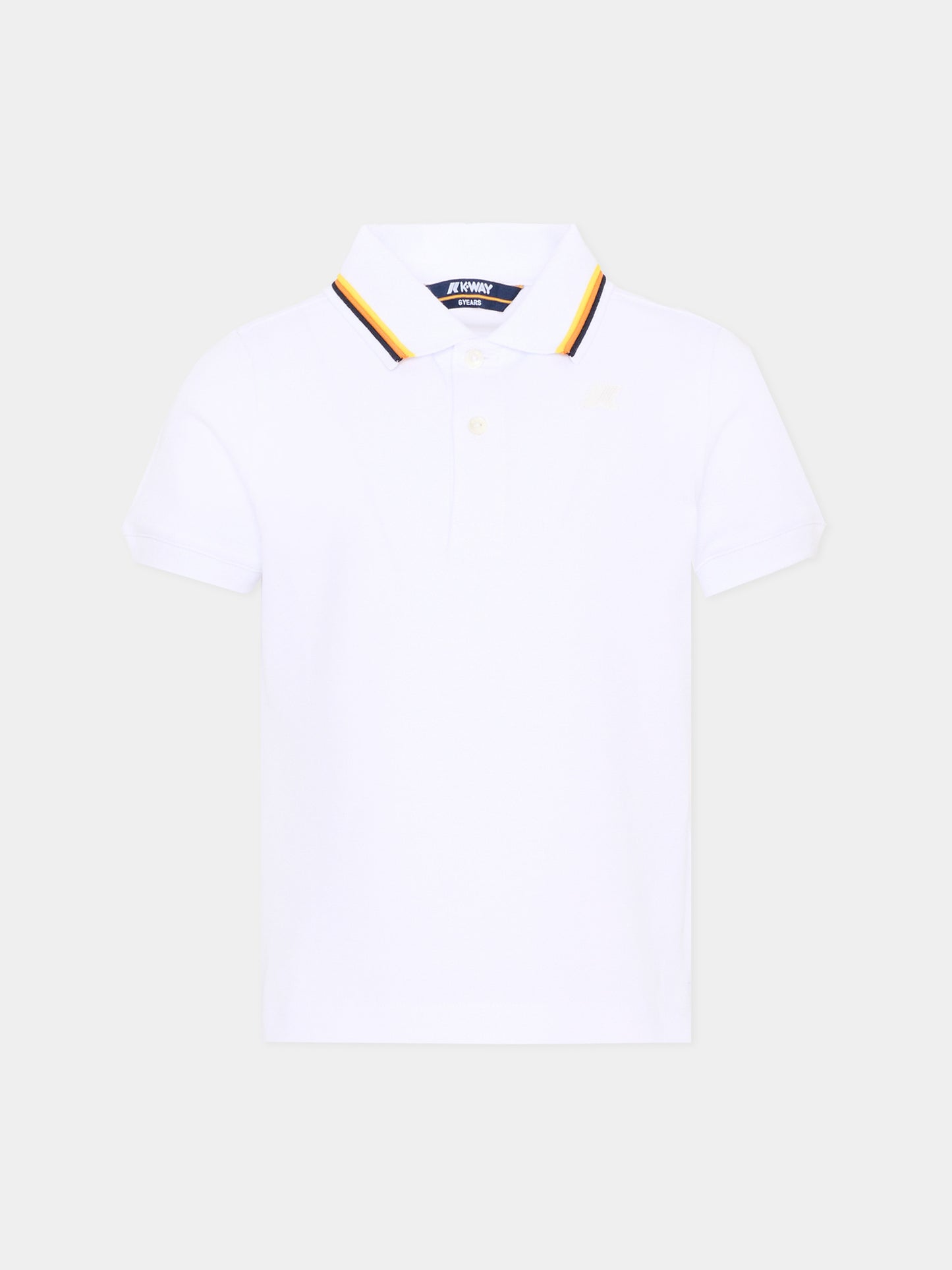 Polo bianca per bambino,K-way,K6126MW 001