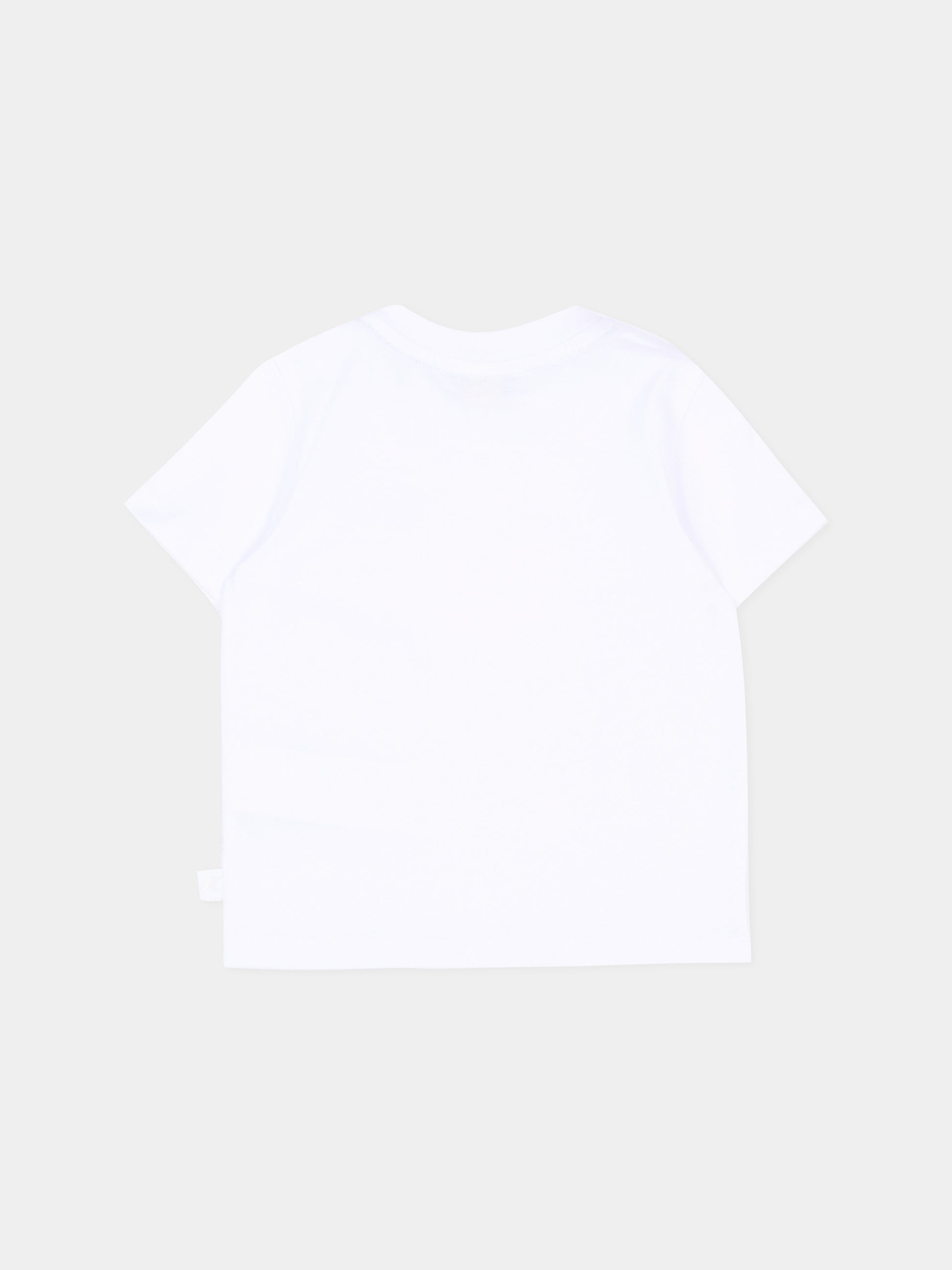 T-shirt bianca per neonati con logo,K-way,K5138DW 001