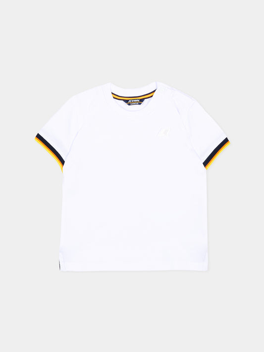 T-shirt bianca per neonati,K-way,K71375W 001
