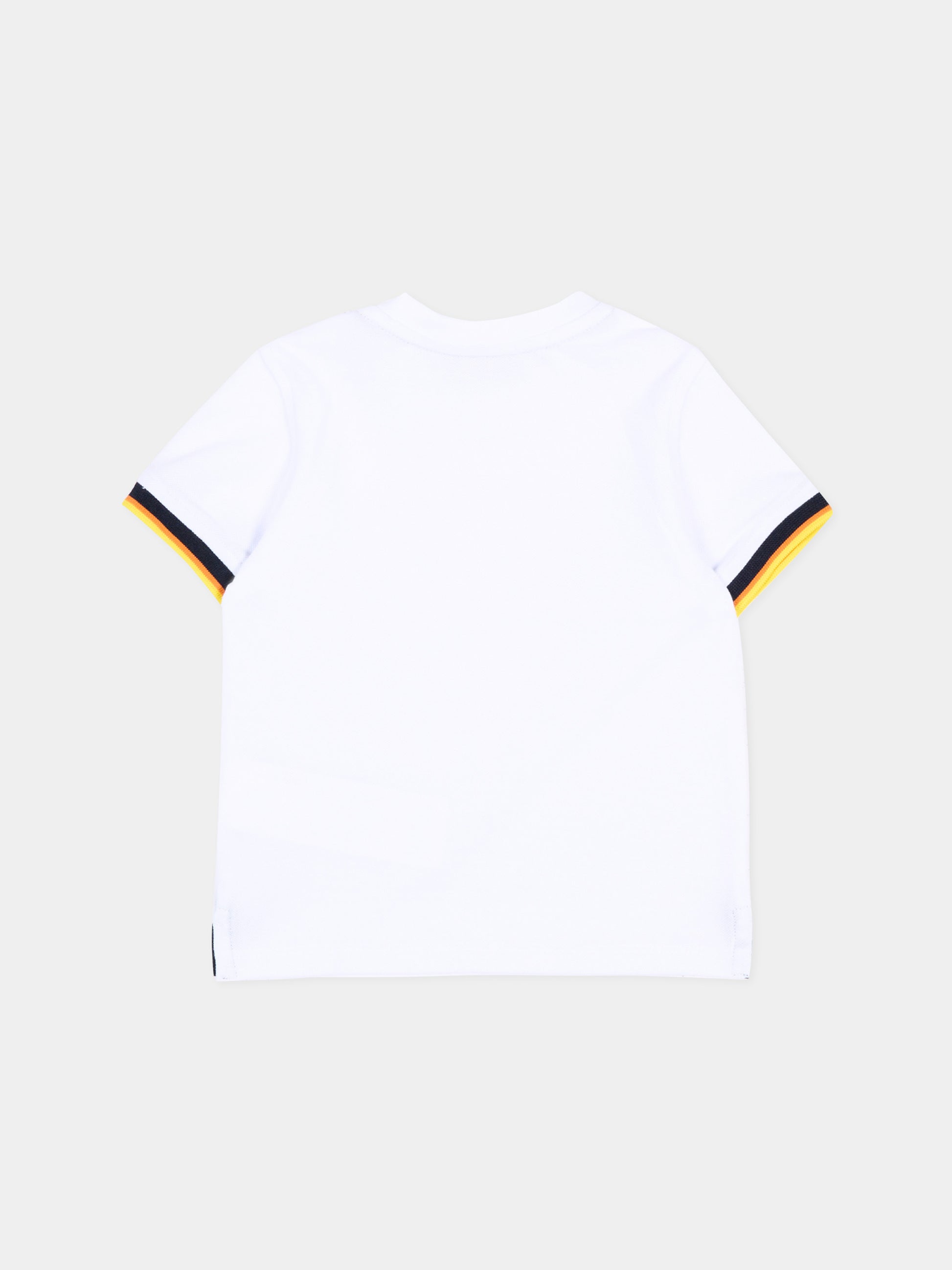 T-shirt bianca per neonati,K-way,K71375W 001