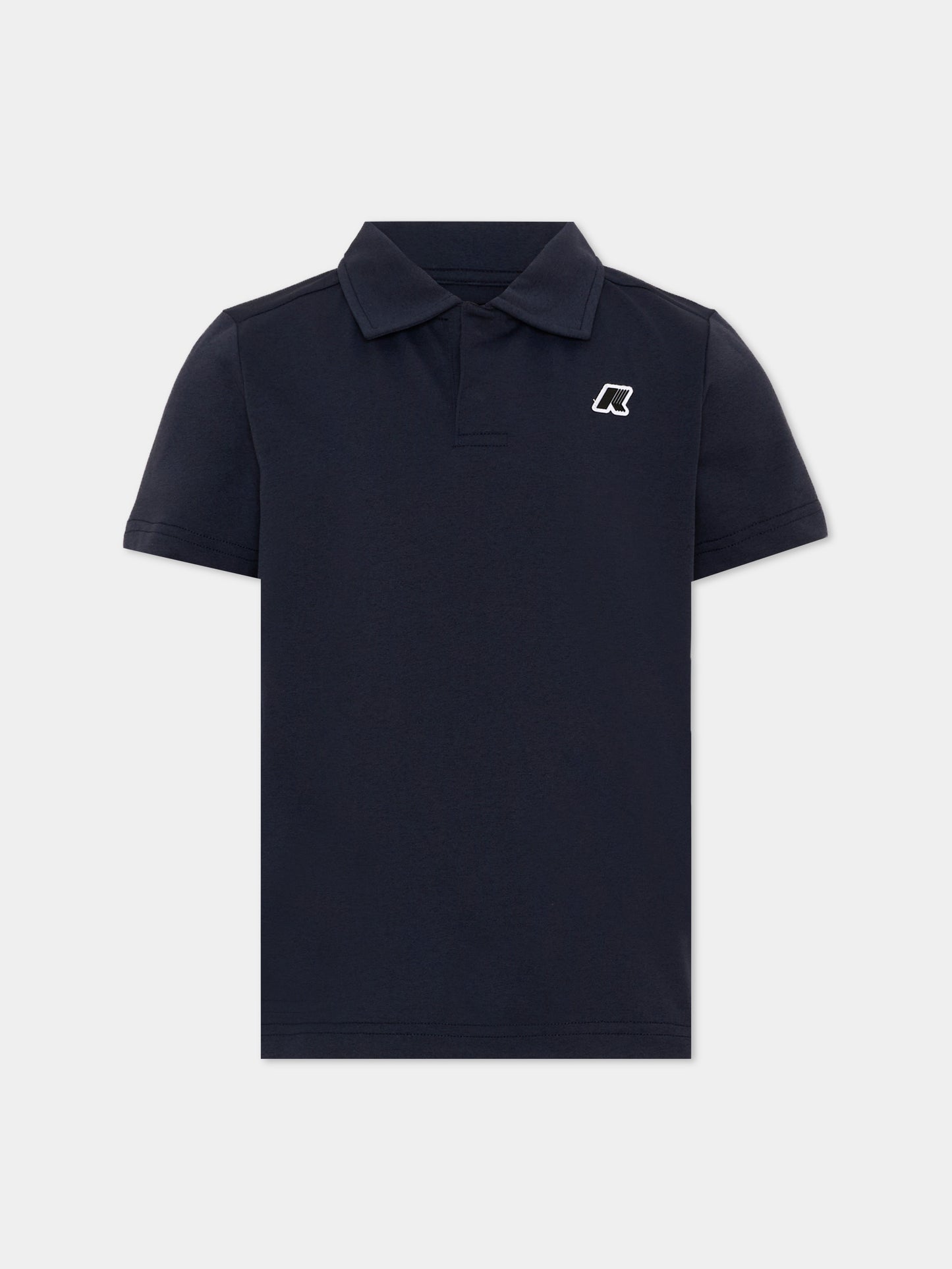 Polo blu per bambino con logo,K-way,K7134LW K89