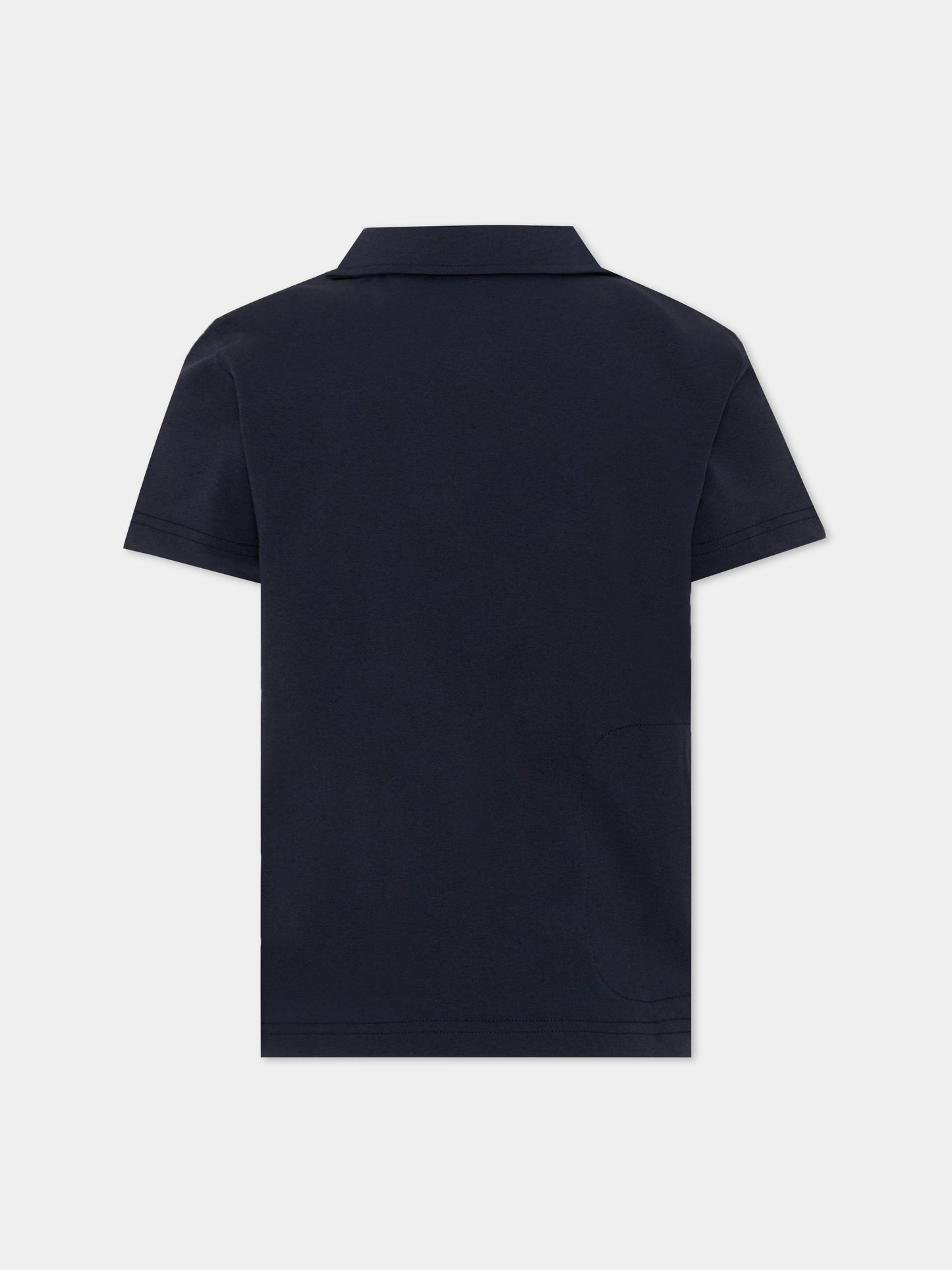 Polo blu per bambino con logo,K-way,K7134LW K89