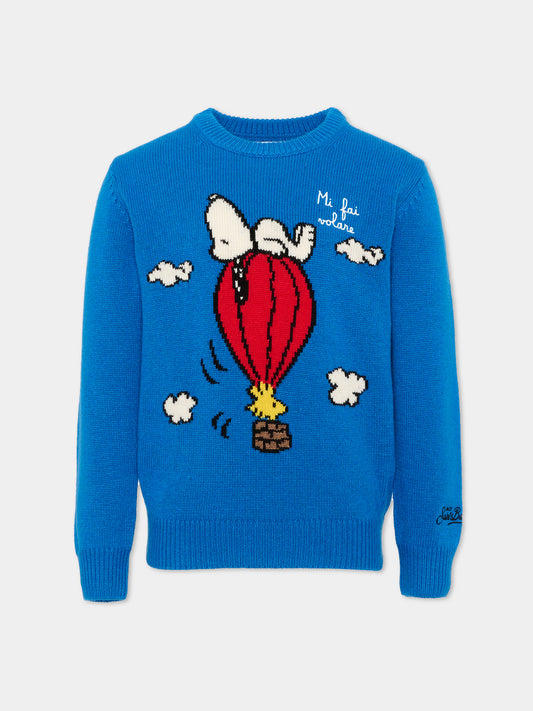 Maglione blu per bambino con Snoopy,Mc2 Saint Barth,DOU0001 00153M