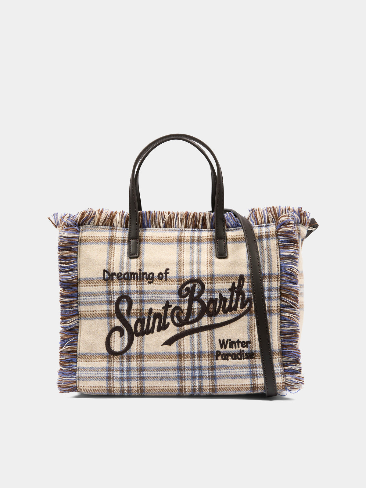 Borsa beige Colette in tartan per bambina,Mc2 Saint Barth,COL0045 00580M