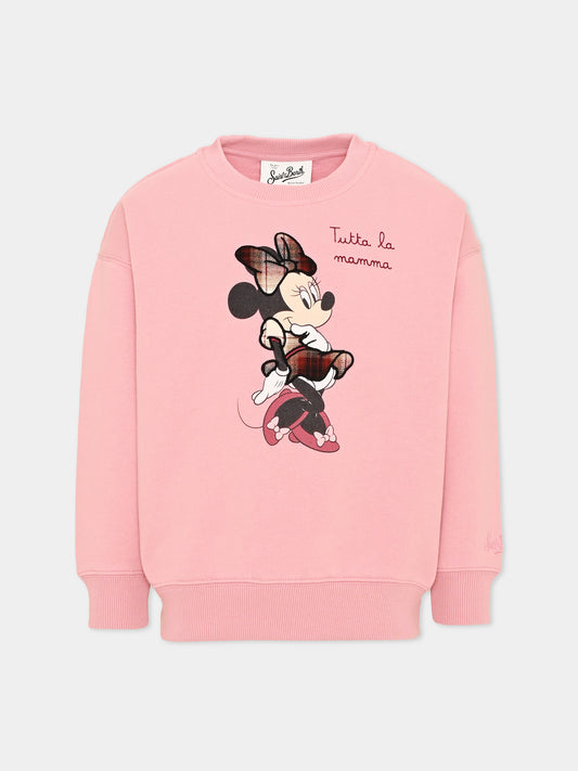 Felpa girocollo rosa con Minnie per bambina,Mc2 Saint Barth,BRN0002 02278M