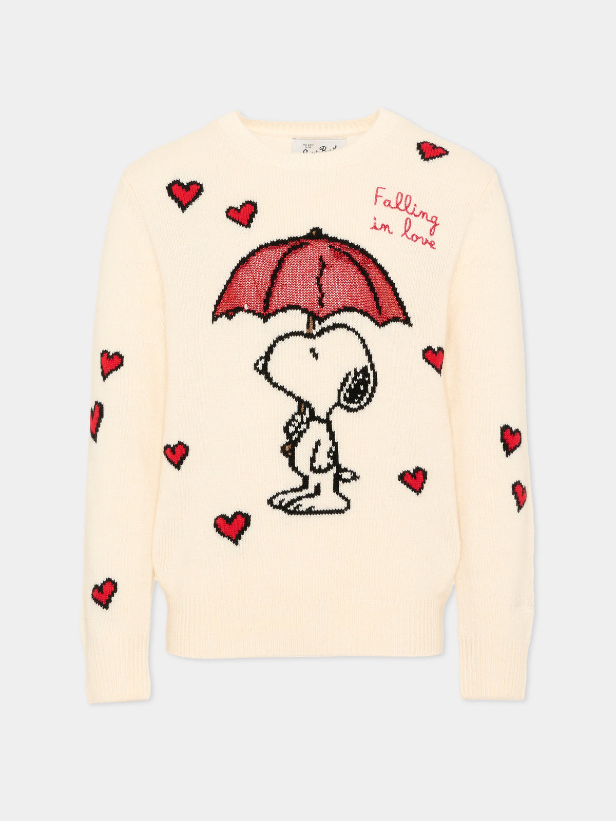 Maglione avorio per bambina con Snoopy,Mc2 Saint Barth,PRC0005 00160M