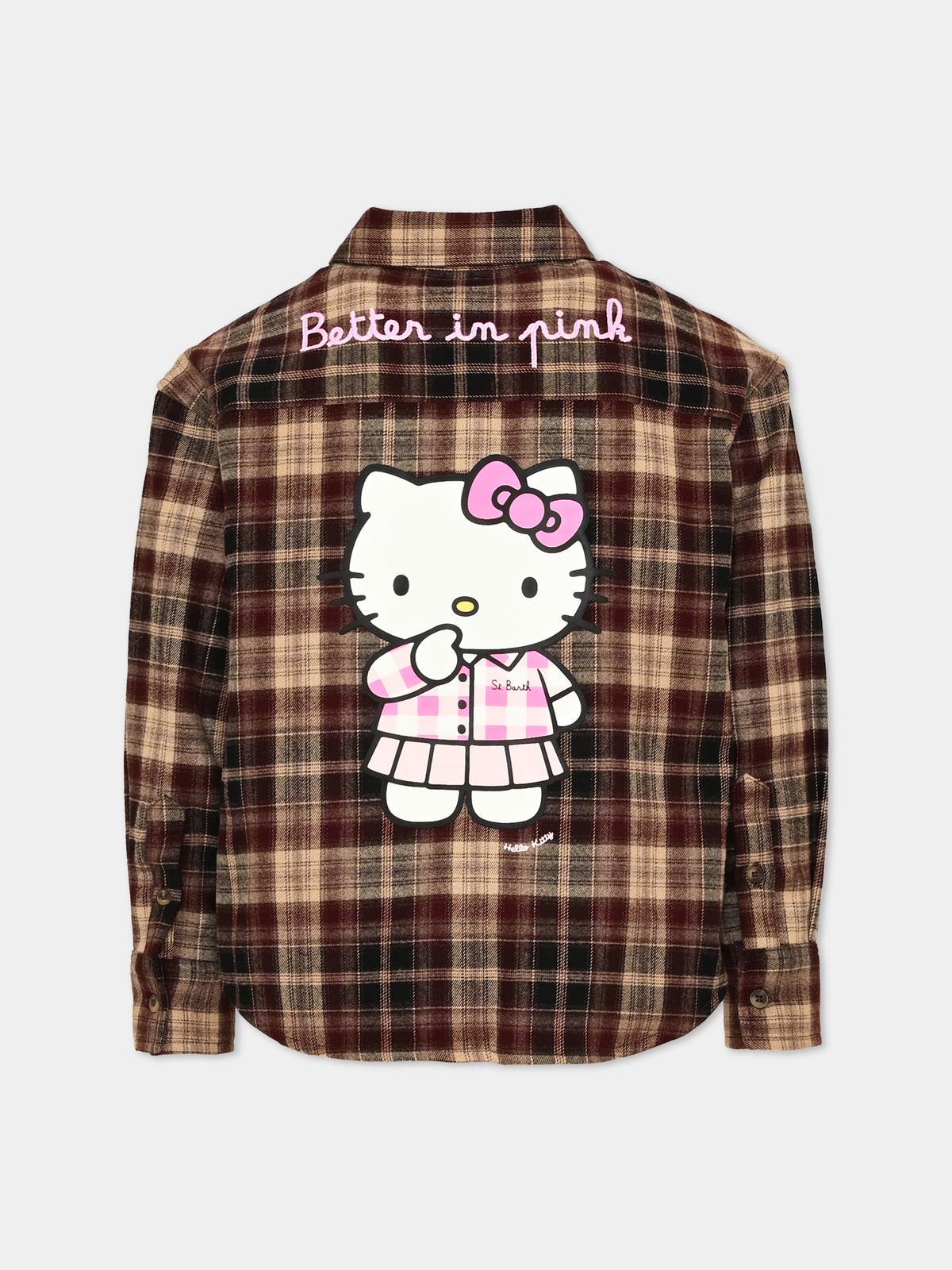 Camicia a manica lunga marrone Hello Kitty,Mc2 Saint Barth,LLU0002 00425M