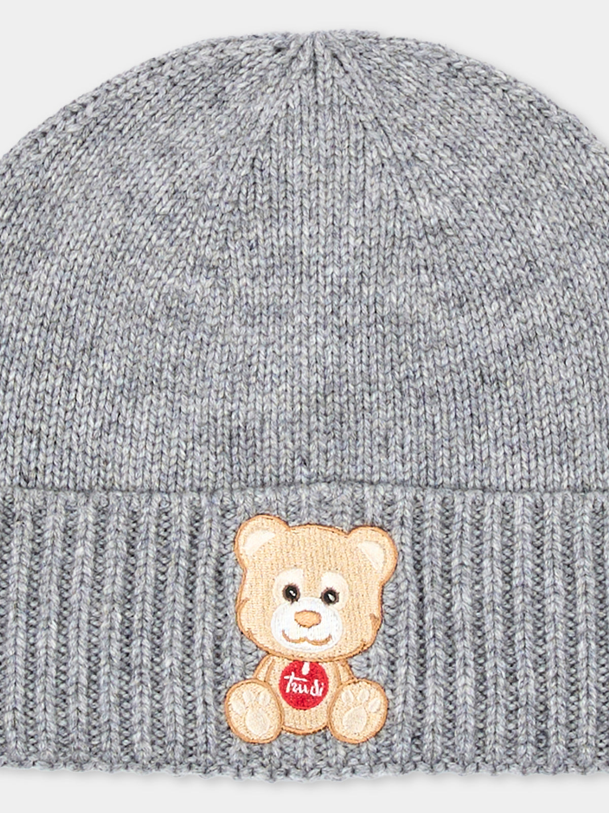 Berretto grigio per bambino con orsetto Trudi,Mc2 Saint Barth,HOD0002 01235M