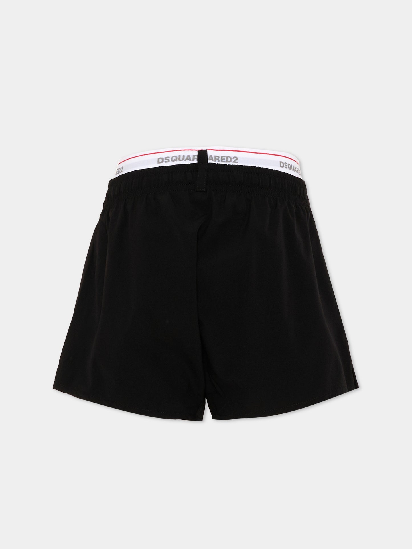 Boxer mare nero per bambino con logo,Dsquared2,DQ2893 D0ACQ DQ900