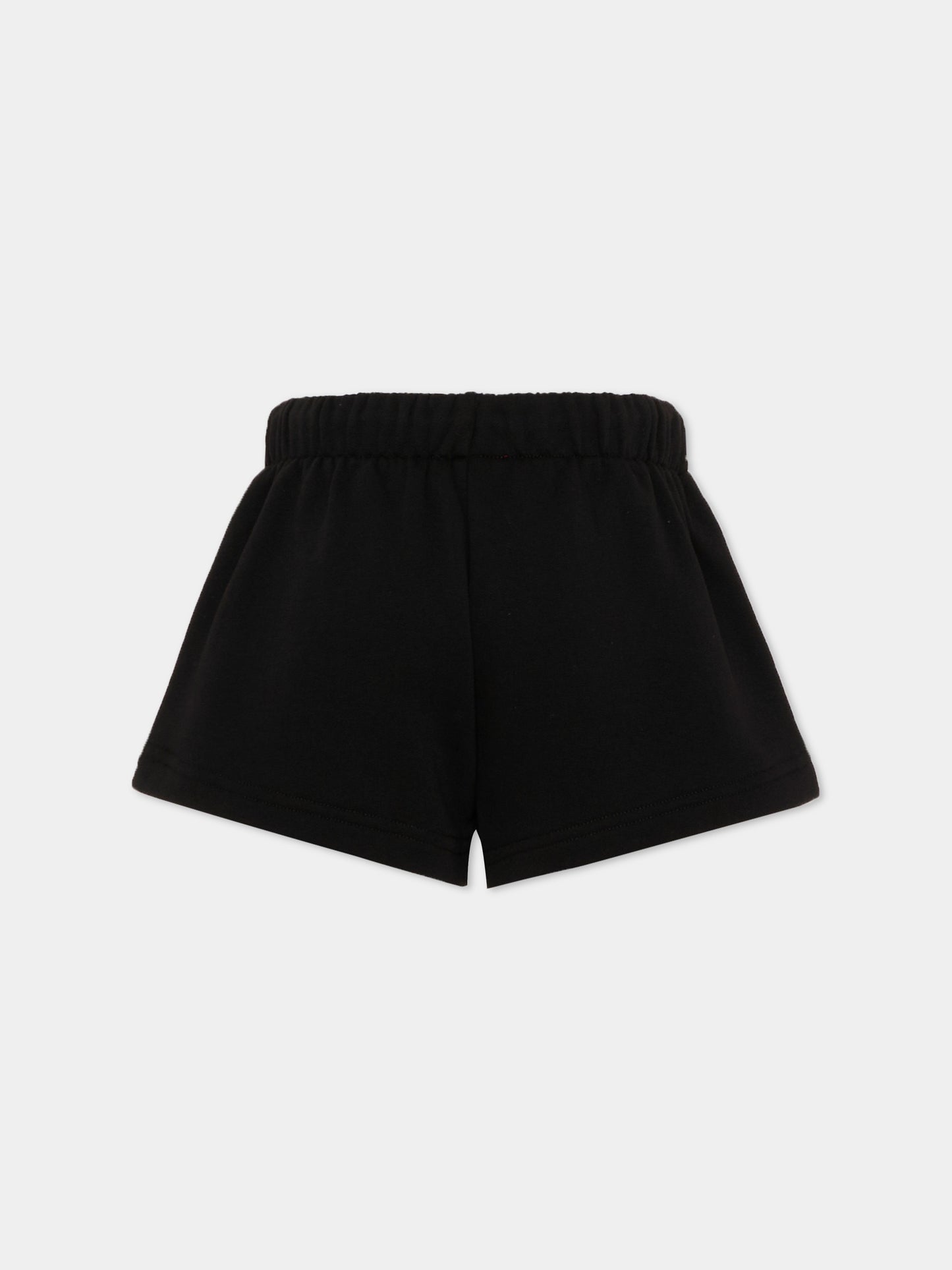 Shorts sportivi neri per bambina,Diesel,J02204 KYAX3 K900