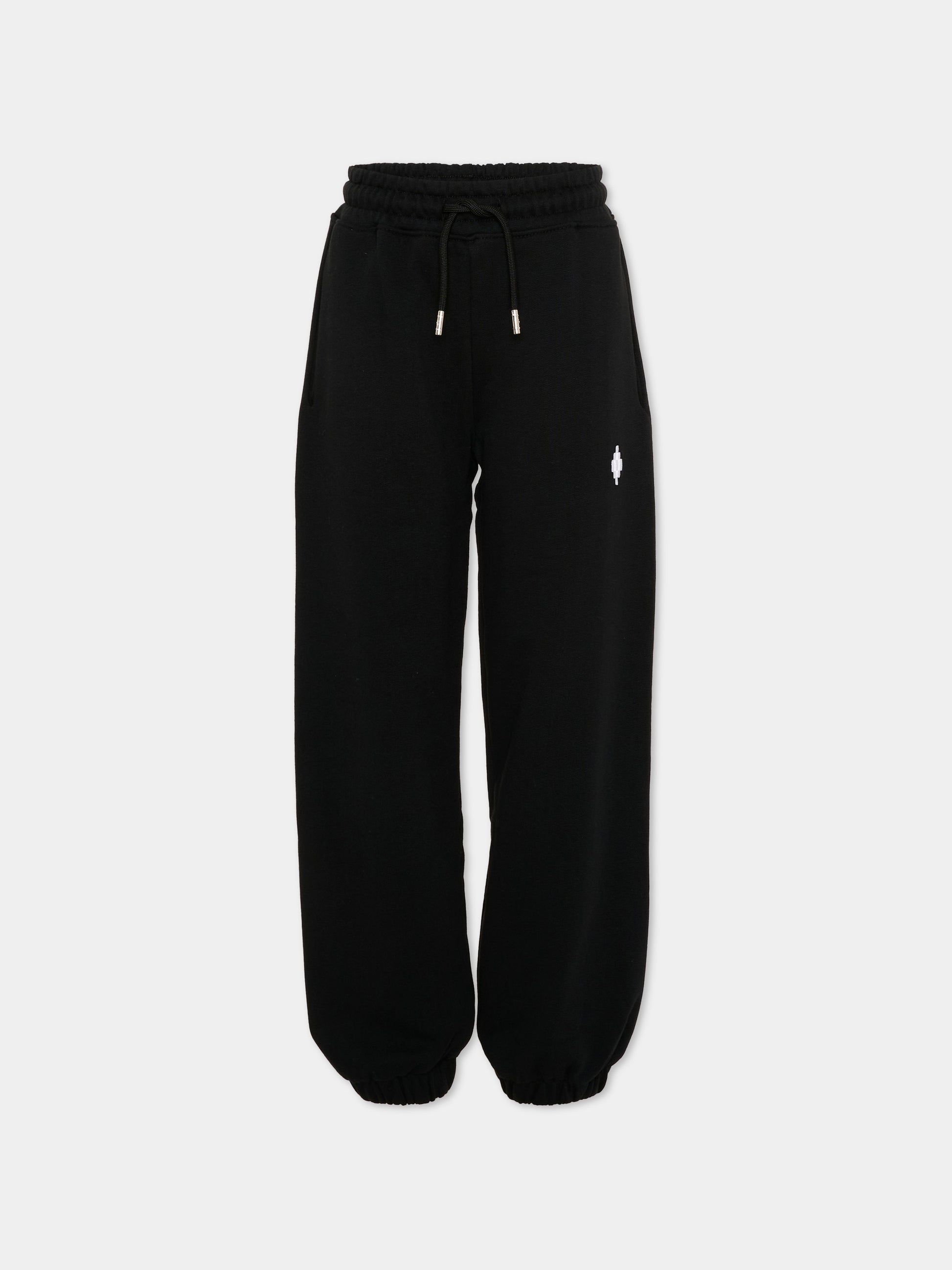 Pantalone sportivo nero per bambino con logo,County Of Milan Kids,F5CMJBFP005 110