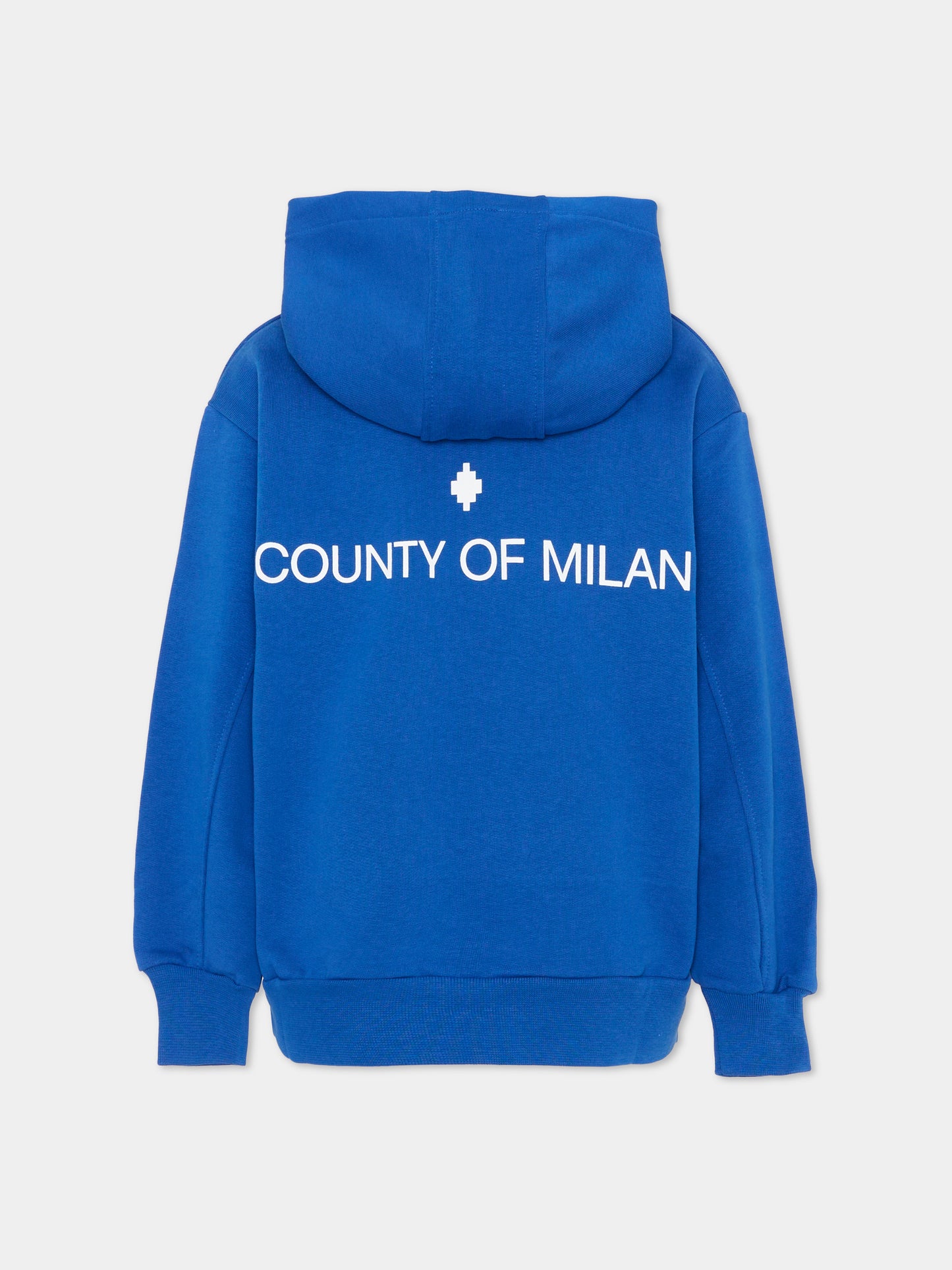 Felpa blu per bambino con logo,County Of Milan Kids,F5CMJBHS002 130