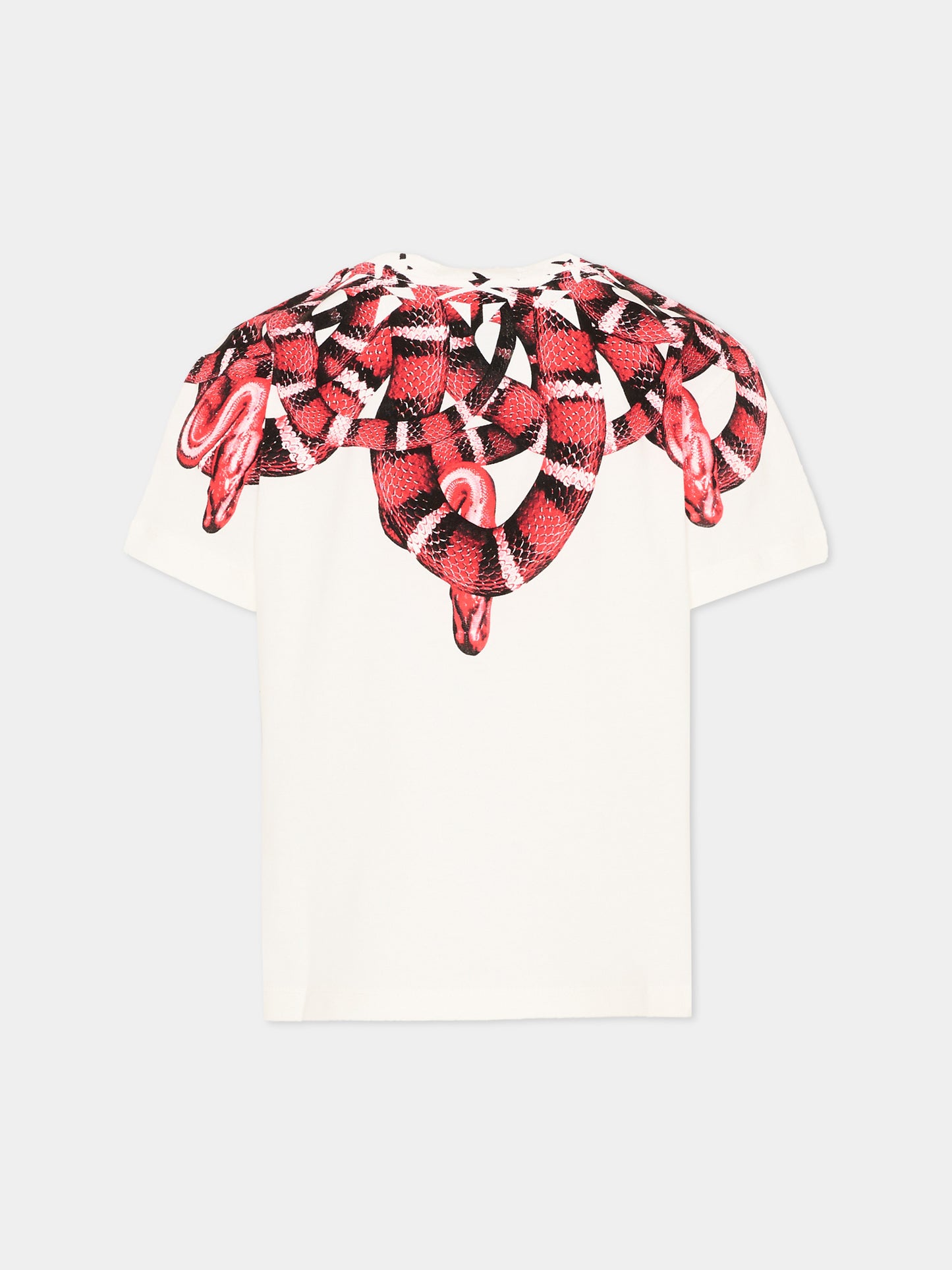 T-Shirt avorio per bambino con serpente,County Of Milan Kids,F5CMJBTH040 002