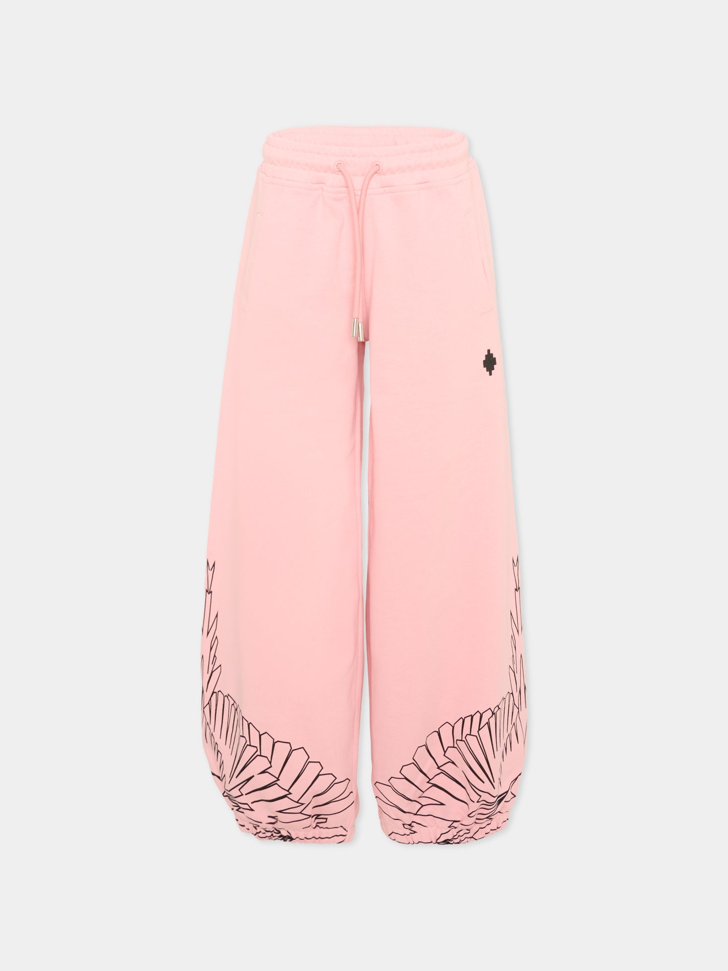Pantaloni sportivi rosa per bambina con ali,County Of Milan Kids,F5CMJGFP099 BW008
