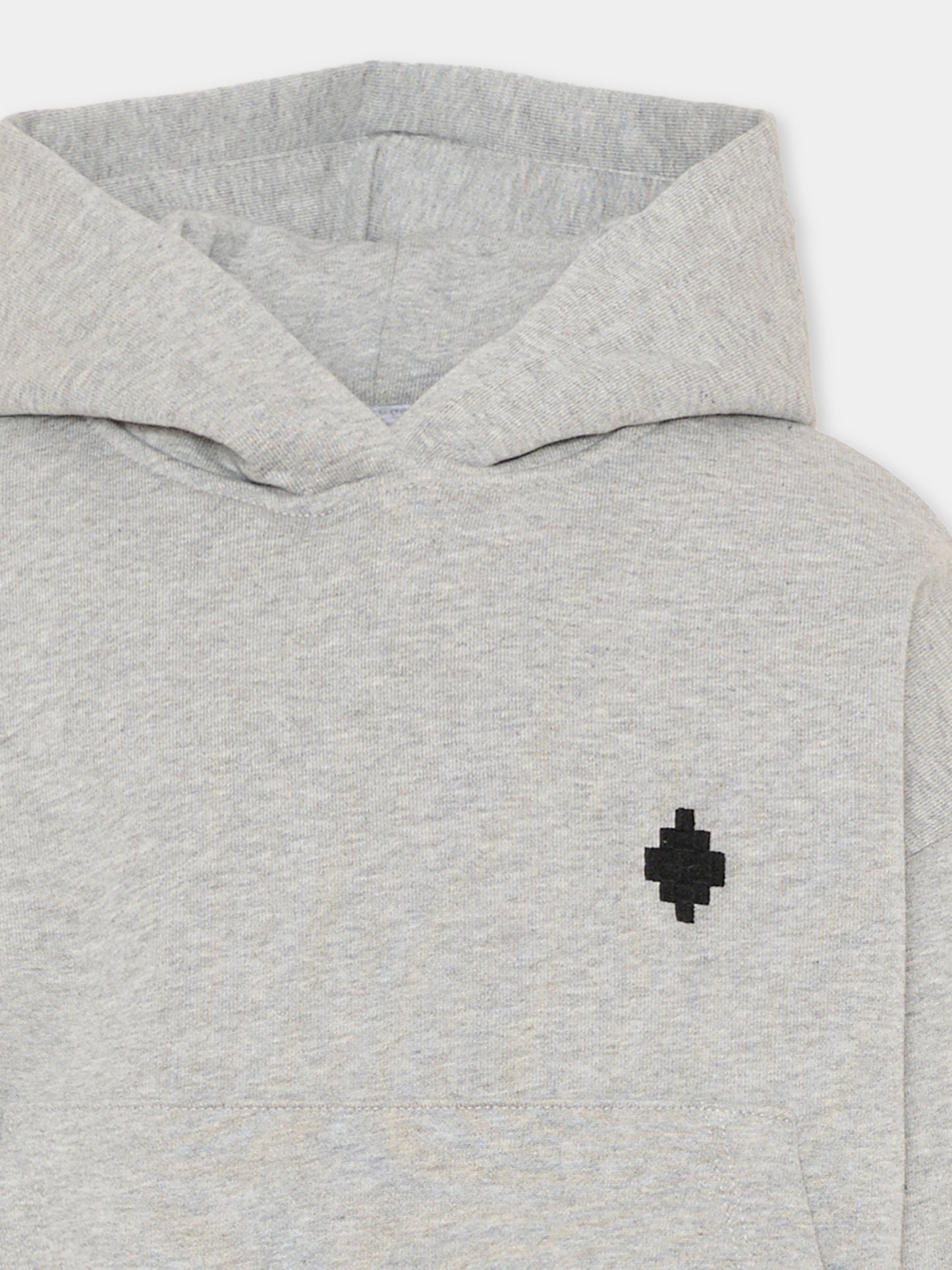 Felpa grigia per bambina con logo,County Of Milan Kids,F5CMJGHS084 101