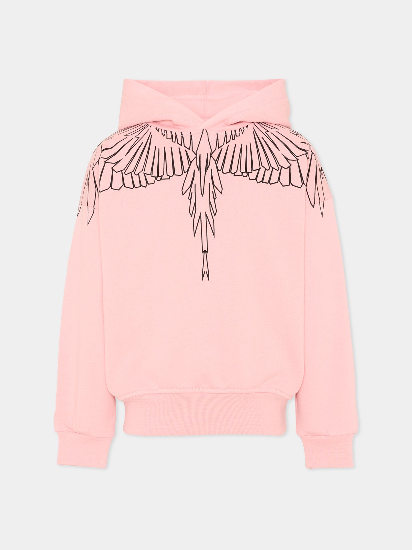 Felpa rosa per bambina con ali,County Of Milan Kids,F5CMJGHS100 BW008