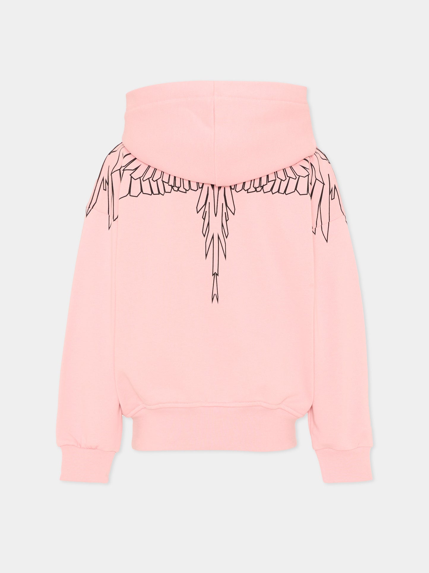 Felpa rosa per bambina con ali,County Of Milan Kids,F5CMJGHS100 BW008